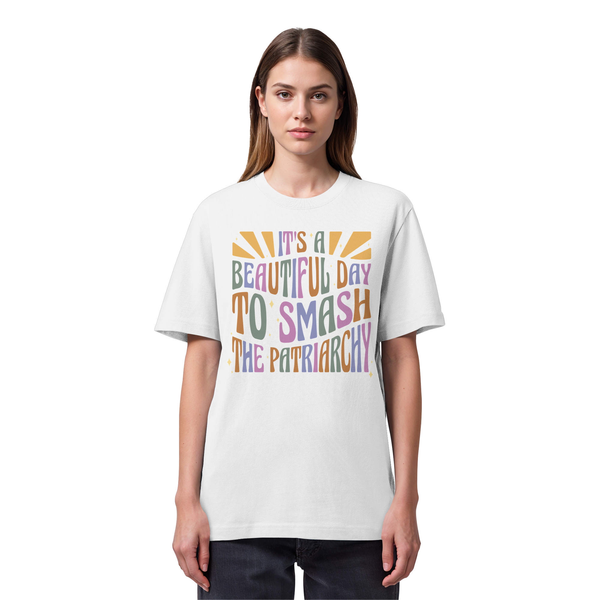 It's a Beautiful Day to Smash the Patriarchy - Organic Heavy T-Shirt
