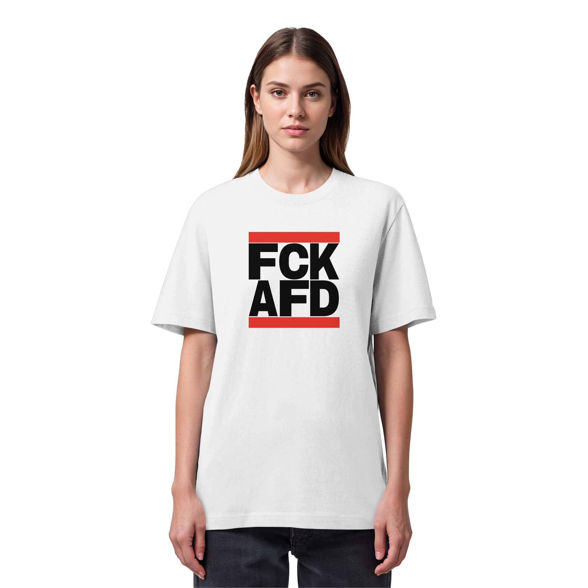 FCK AFD (schwarze Schrift) - Organic Heavy T-Shirt