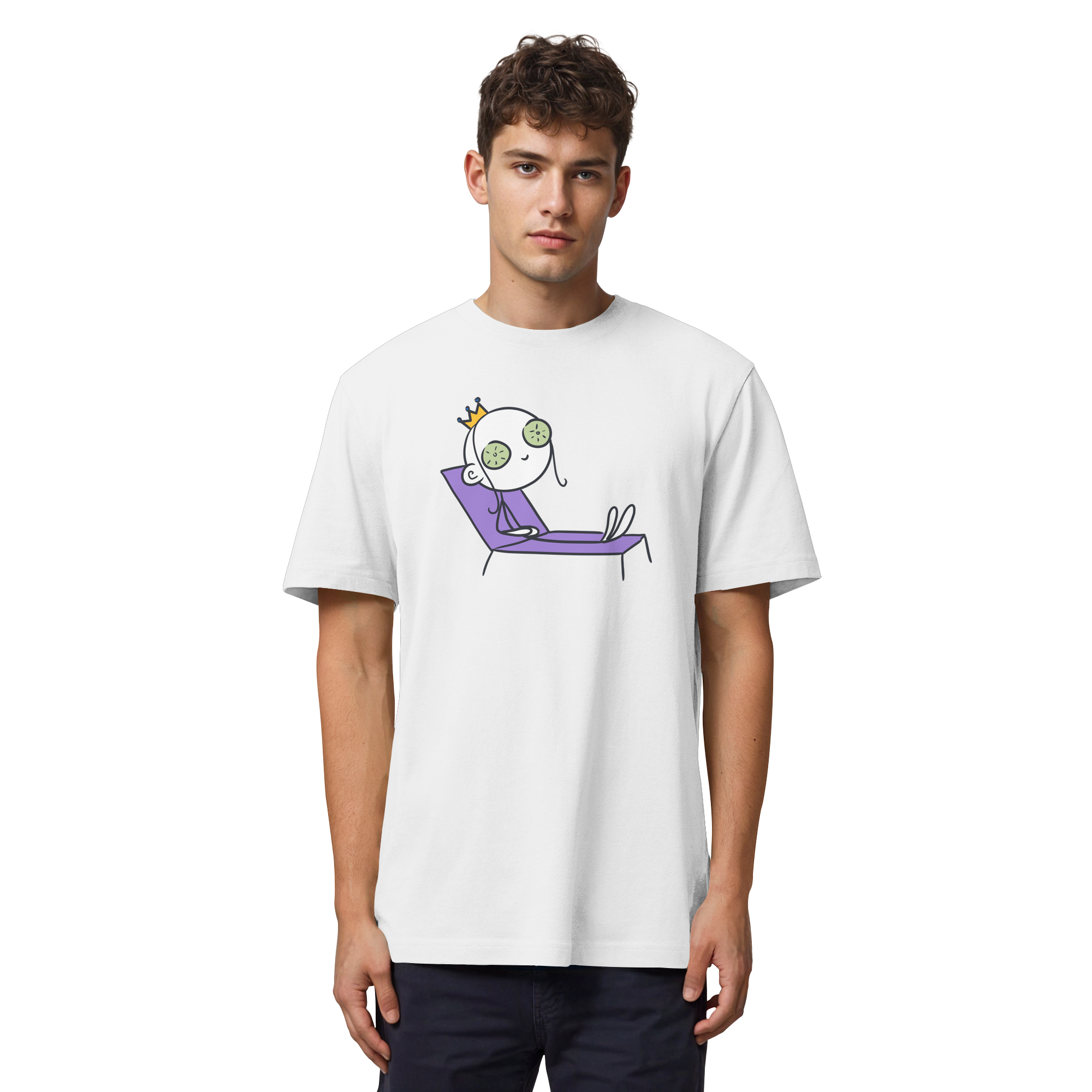 Seelenmännchen "Chill Out Edition" Frontprint - Organic Heavy T-Shirt