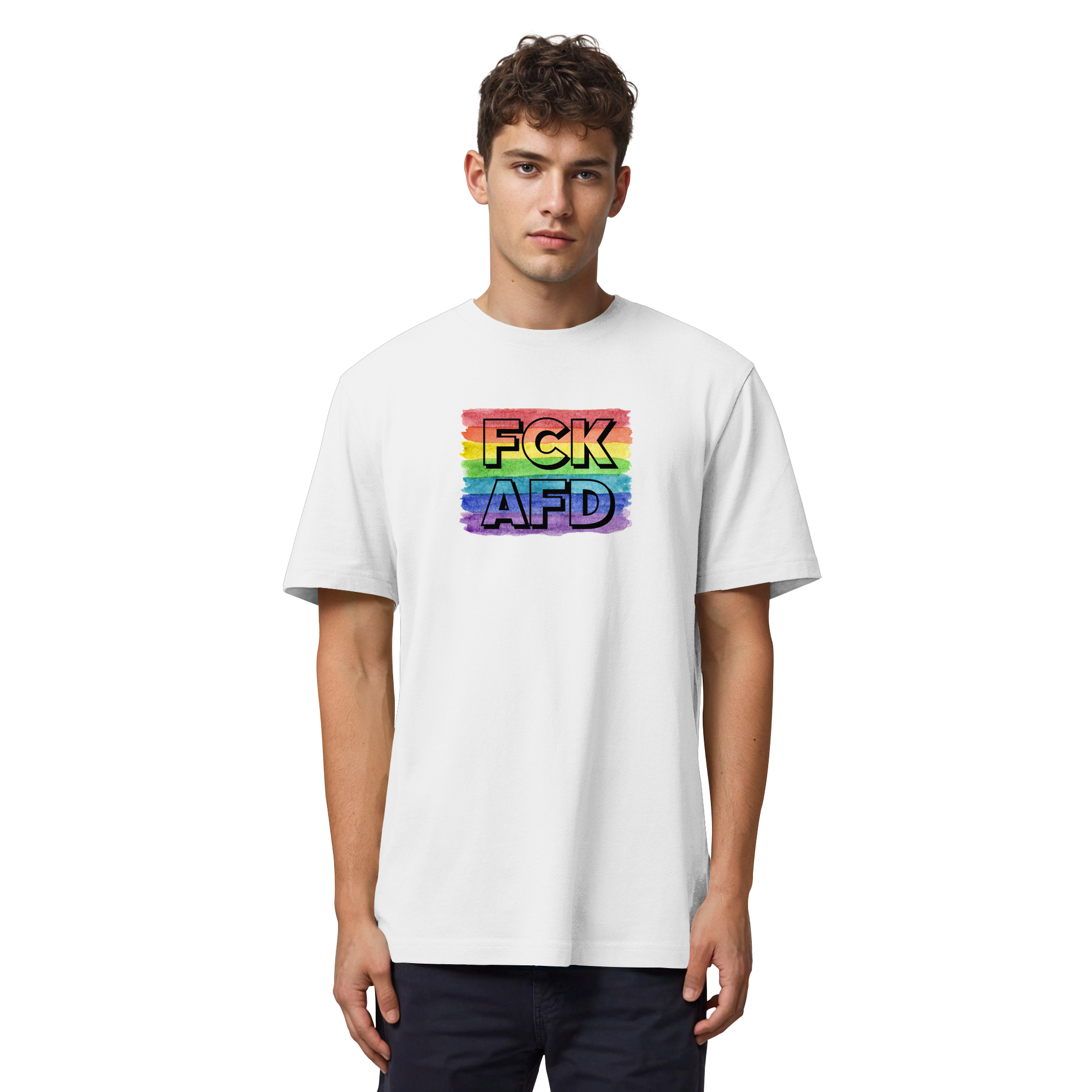 FCK AFD "Rainbow Resistance Edition" - Organic Heavy T-Shirt
