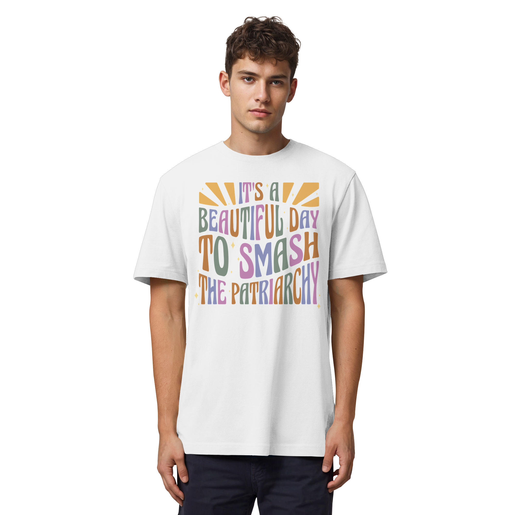 It's a Beautiful Day to Smash the Patriarchy - Organic Heavy T-Shirt