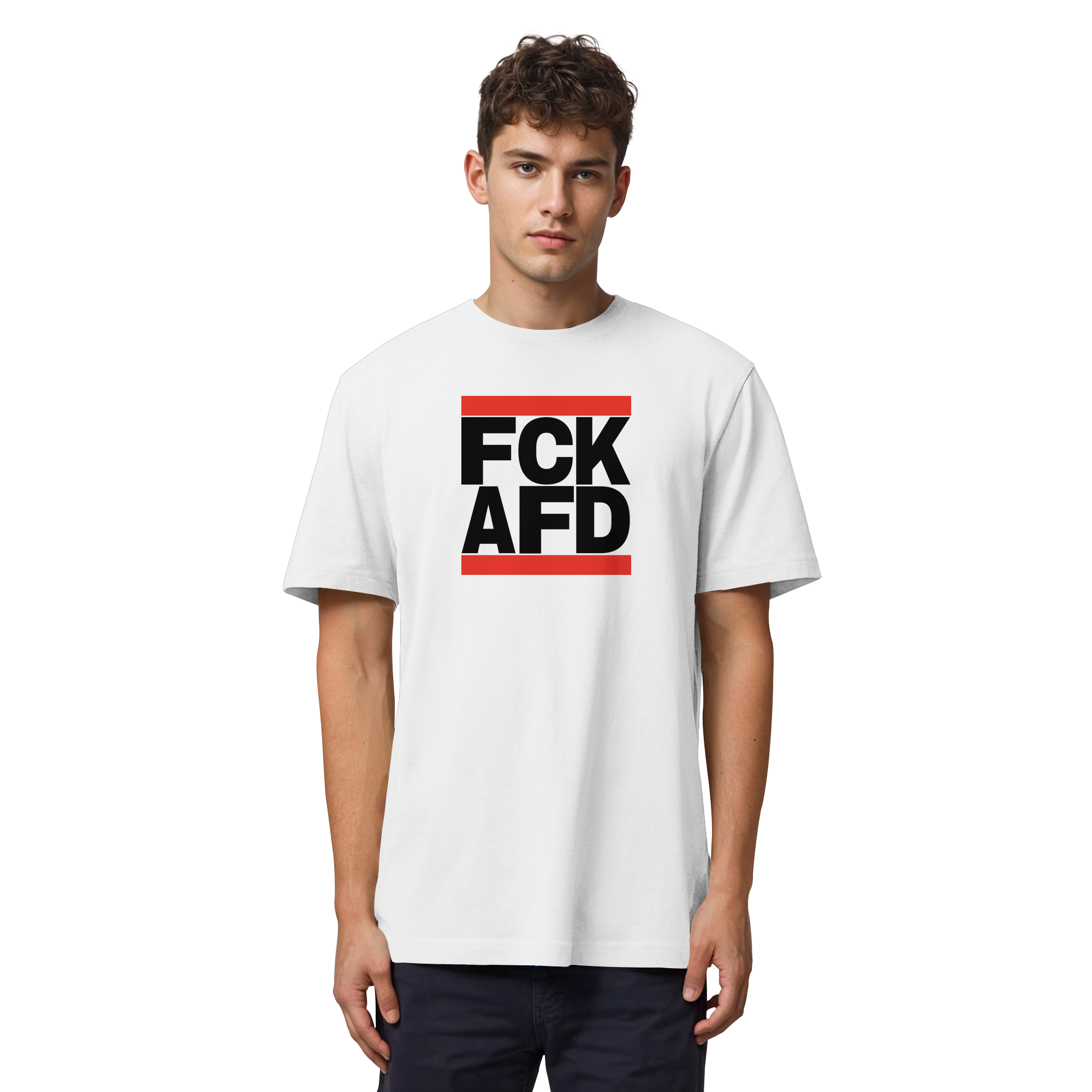 FCK AFD (schwarze Schrift) - Organic Heavy T-Shirt