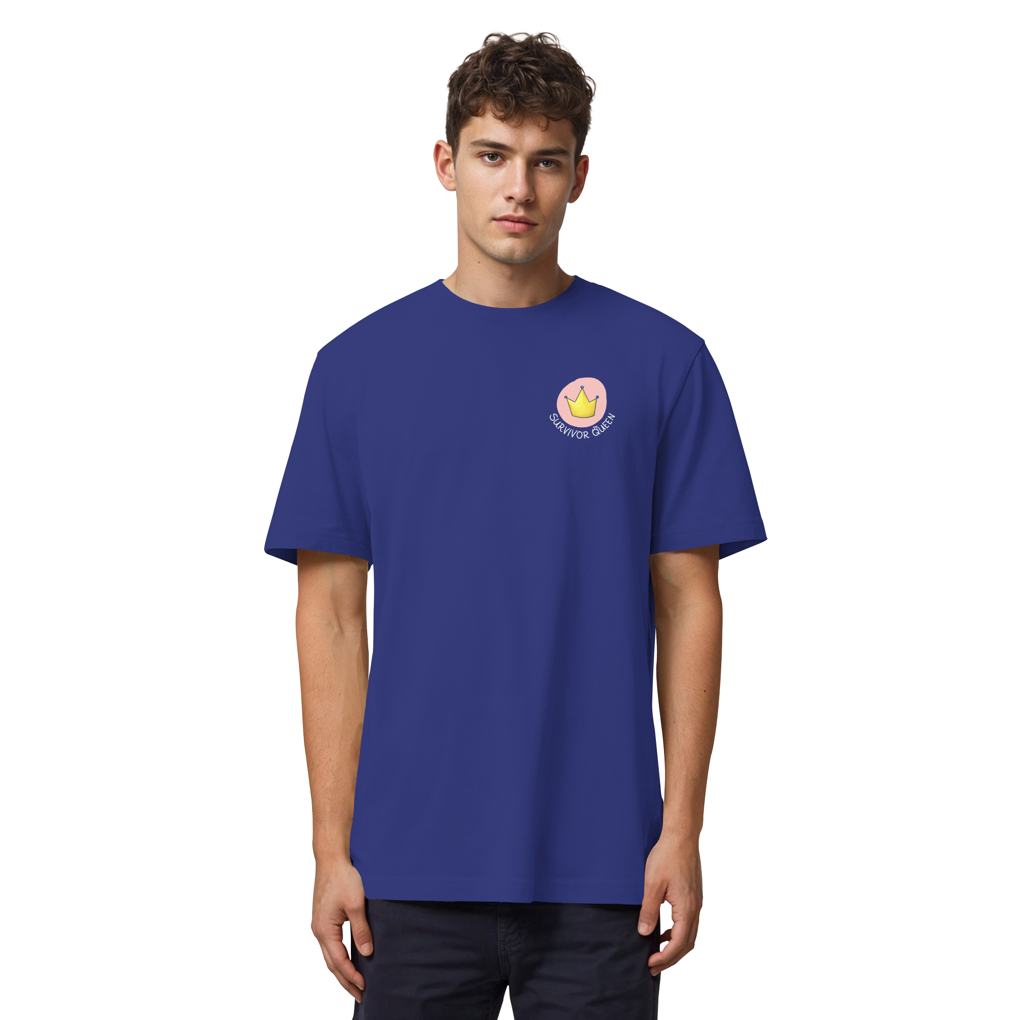 Survivor Queens Logo "Schriftzug Edition" Brustprint (dunkel) - Organic Heavy T-Shirt