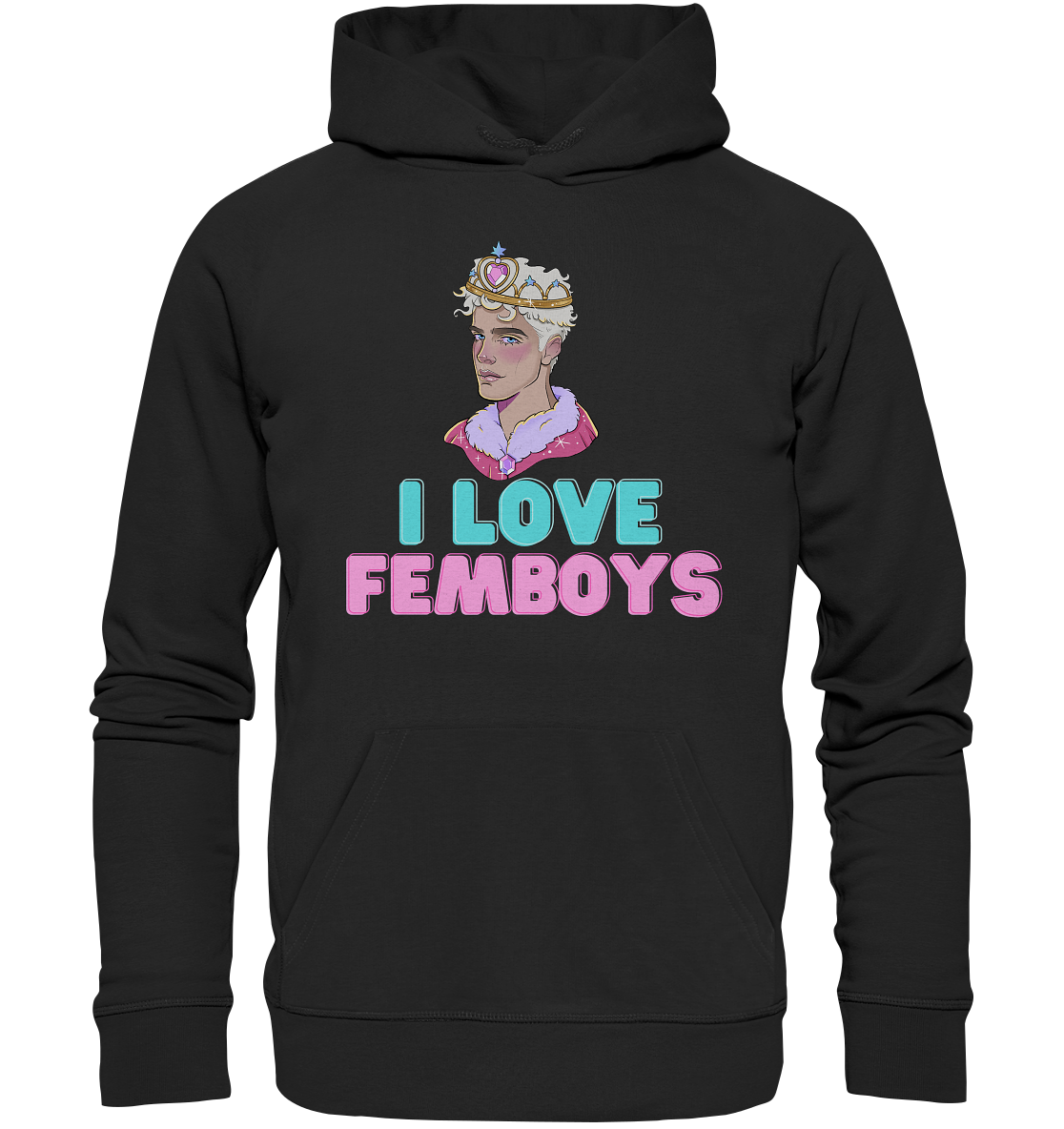 I Love Femboys "Royal Blush Edition" - Organic Hoodie
