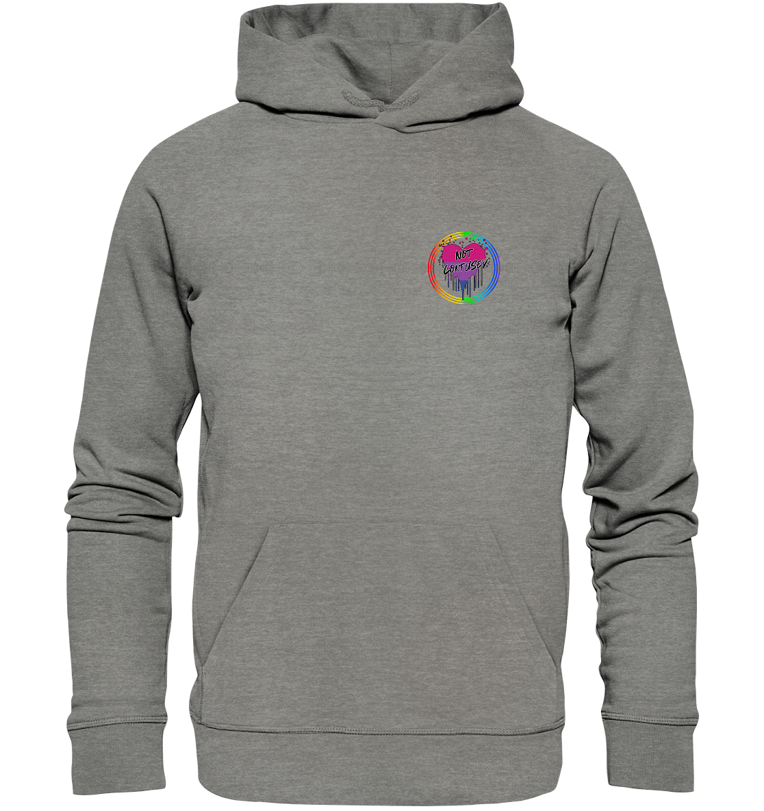 Bisexual Not Confused "Regenbogenkreis Edition" - Organic Hoodie