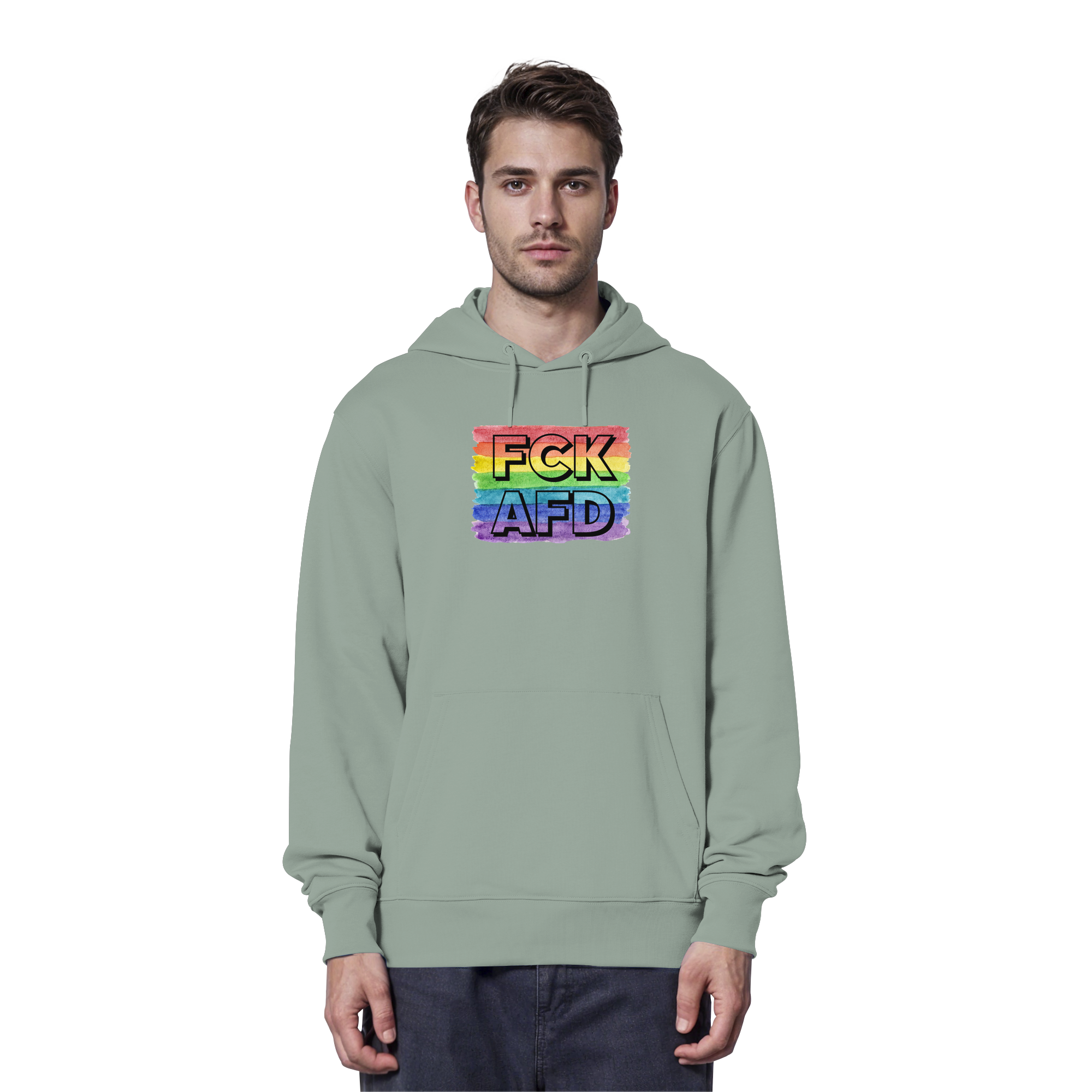 FCK AFD "Rainbow Resistance Edition" - Organic Hoodie