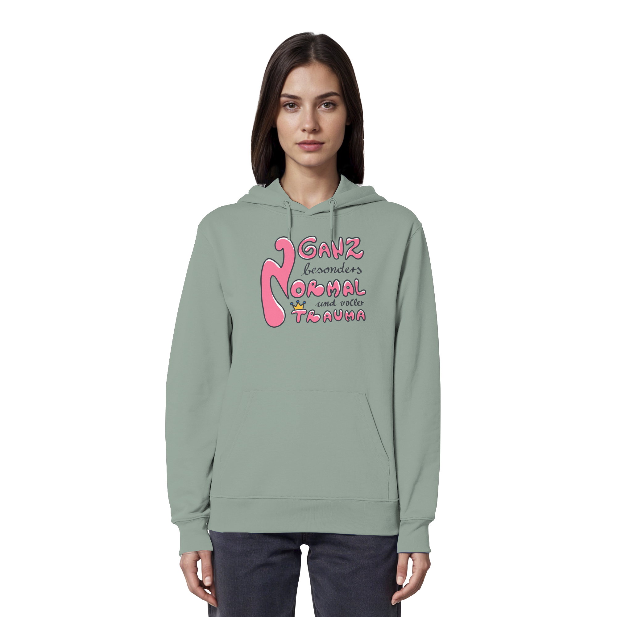 Ganz besonders Normal und voller Trauma "Pinke Edition" - Organic Hoodie