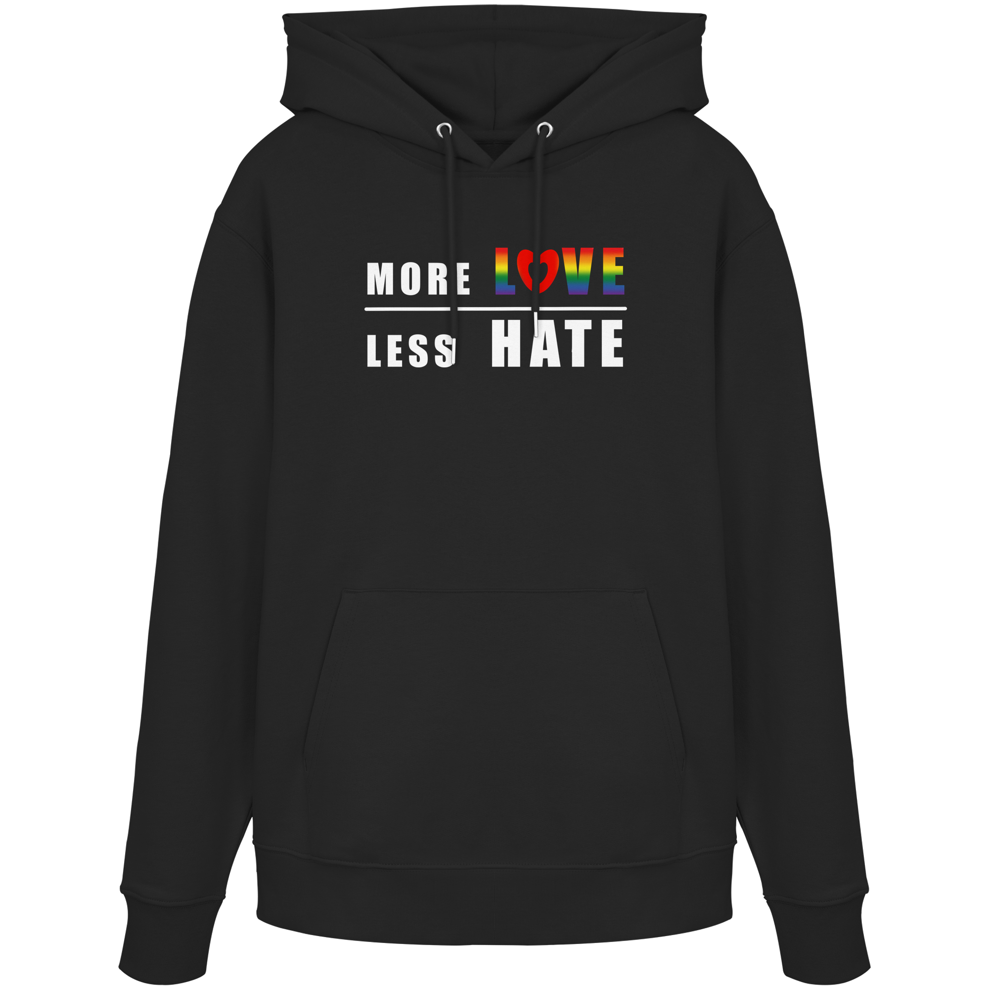 More Love Less Hate "Rainbow Edition" - Organic Hoodie