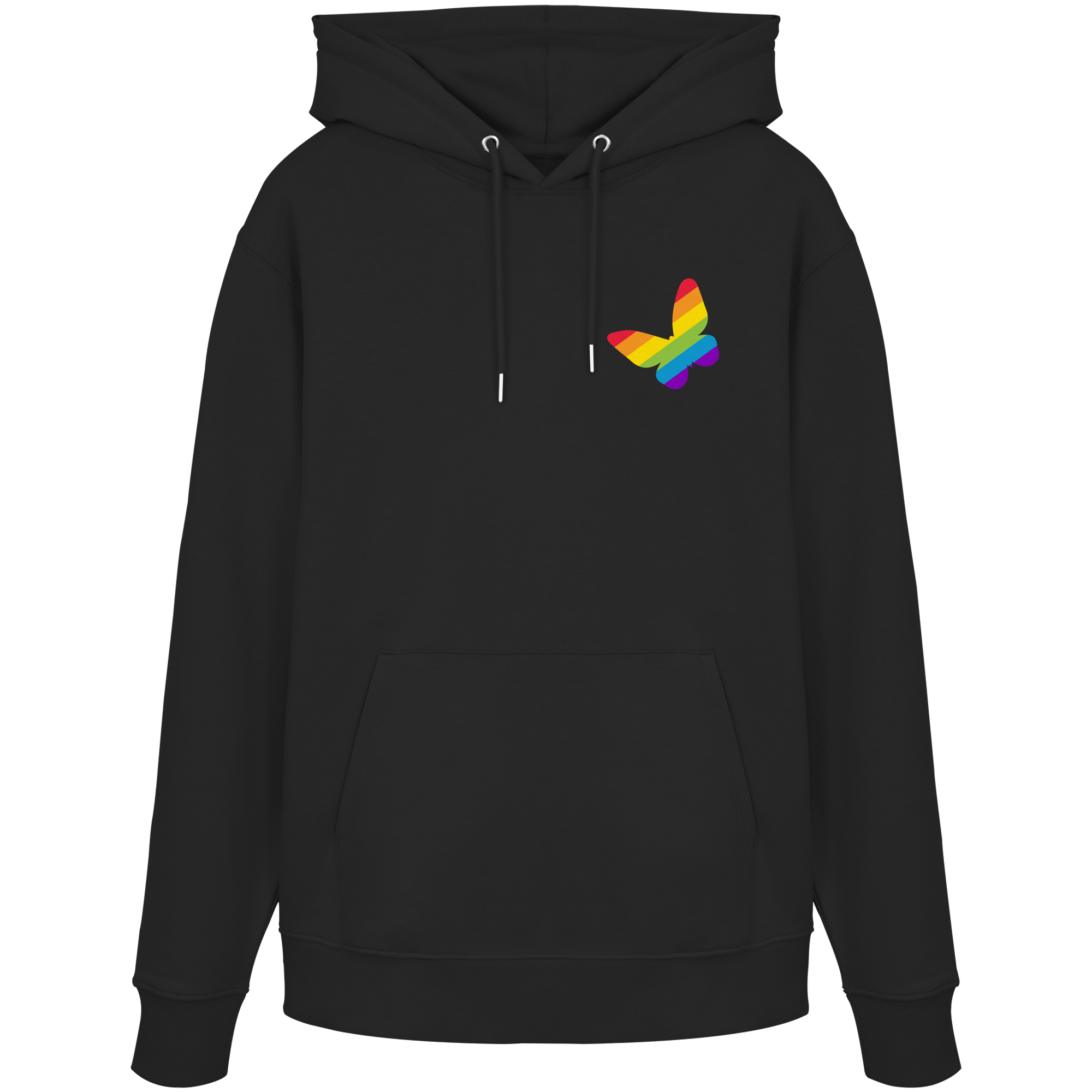 Regenbogen Schmetterling - Organic Hoodie