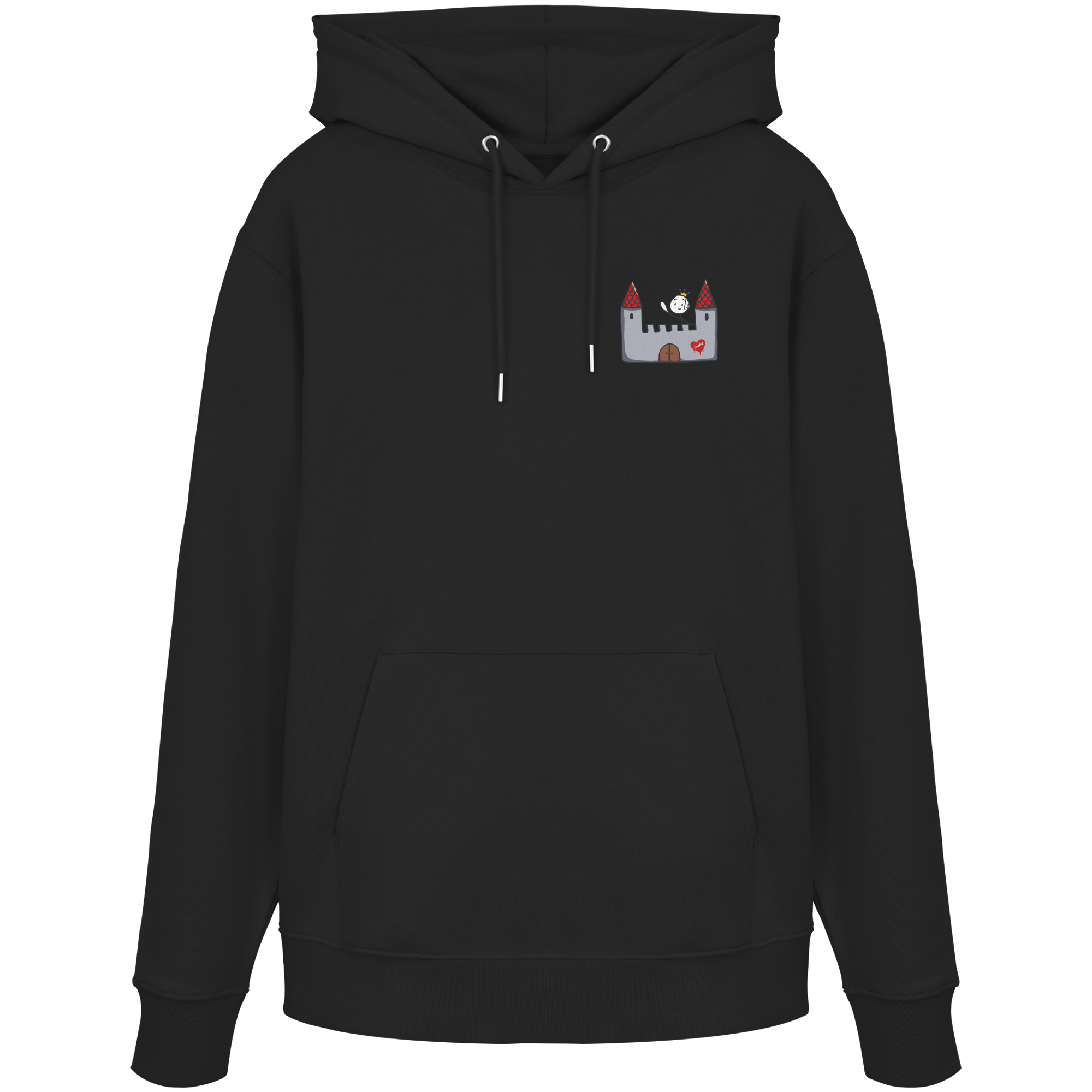 Seelenmännchen "Schloss Edition" Brustprint (dunkel) - Organic Hoodie