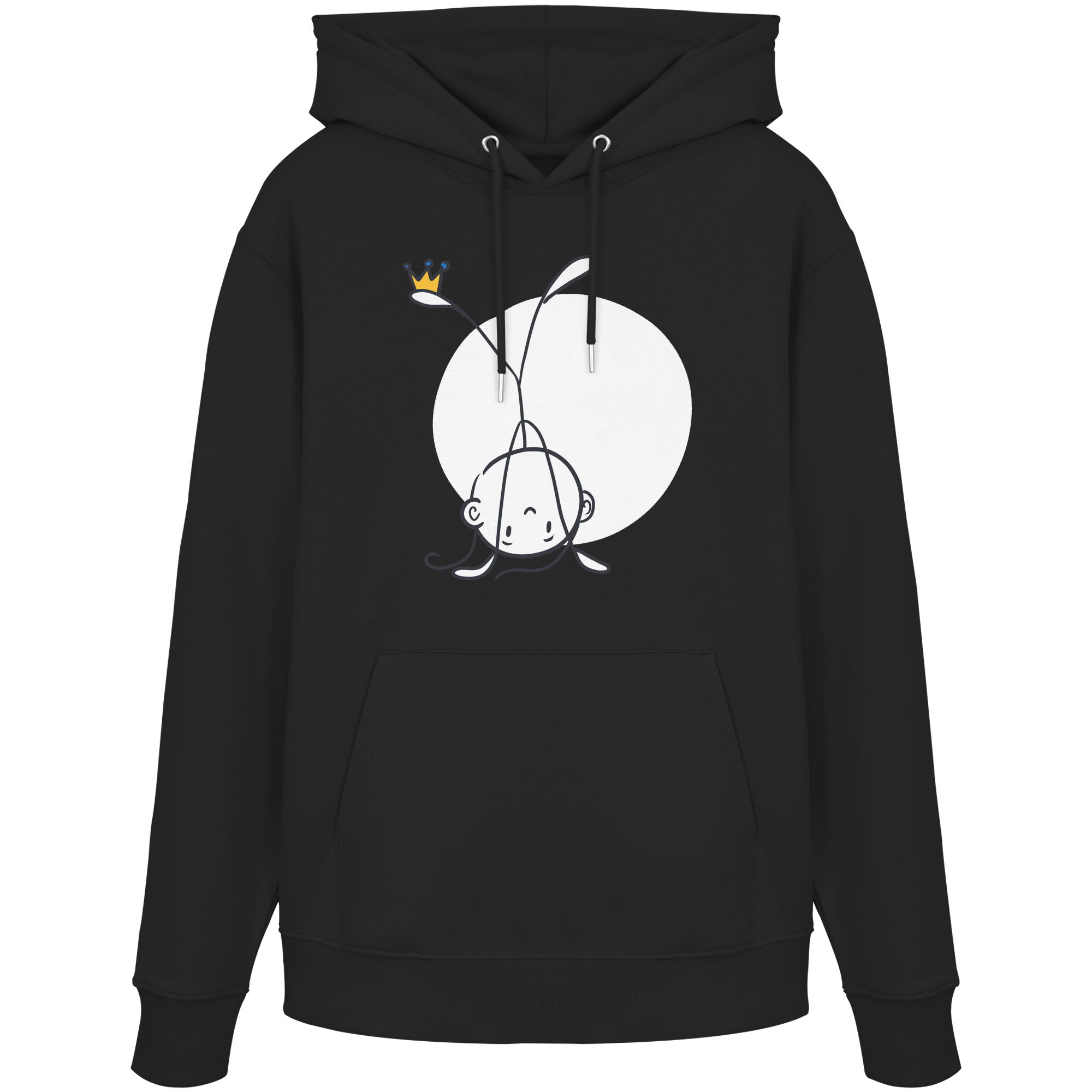 Seelenmännchen "Handstand Edition" Frontprint (dunkel) - Organic Hoodie