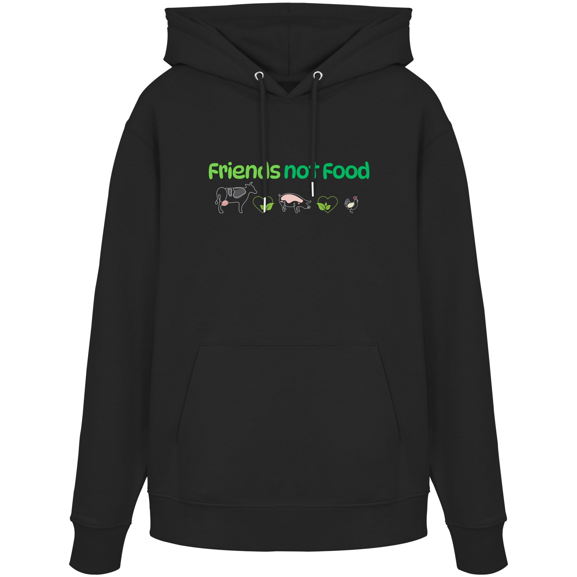 Friends Not Food - Organic Hoodie