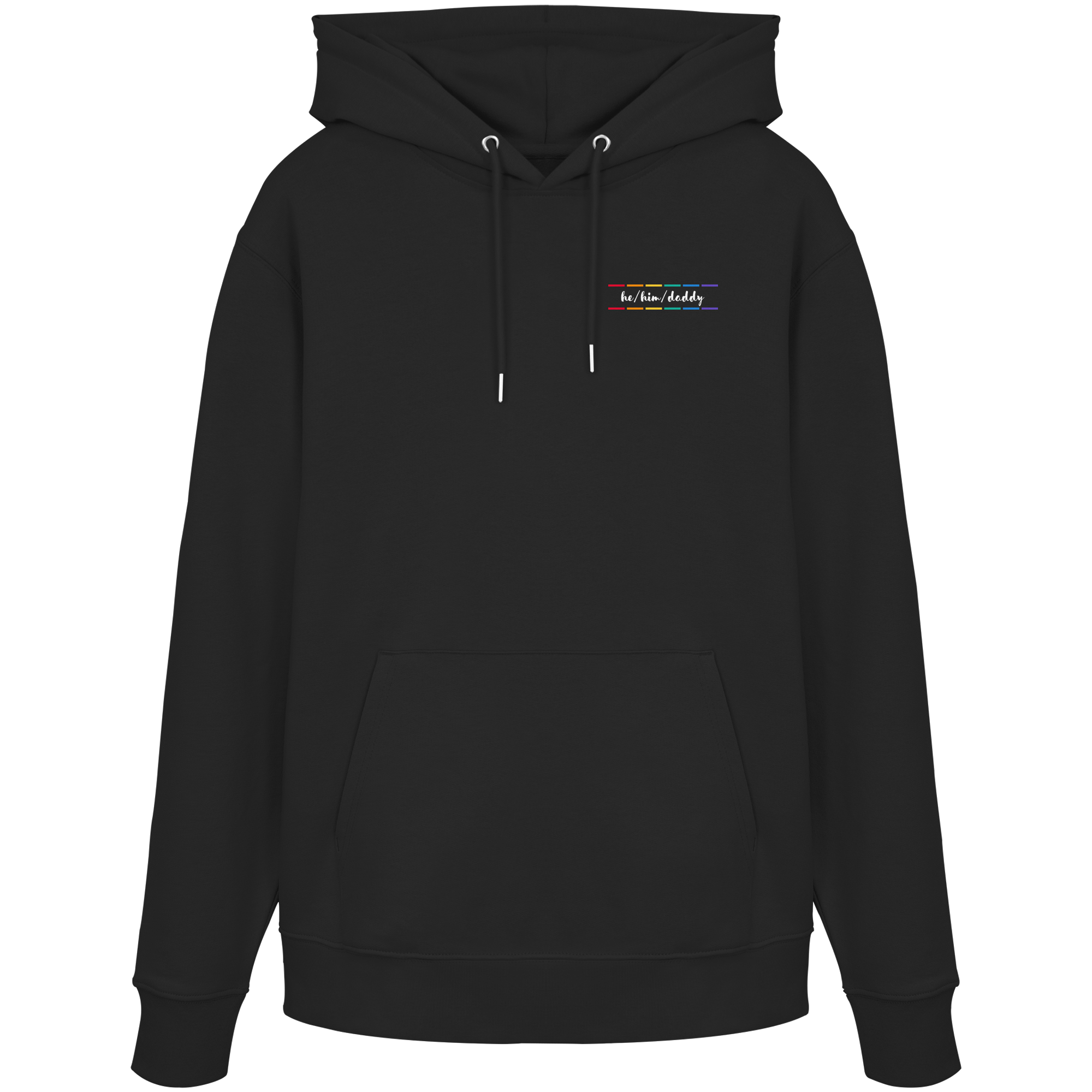 he/him/daddy "Pride Stripes Edition" - Organic Hoodie