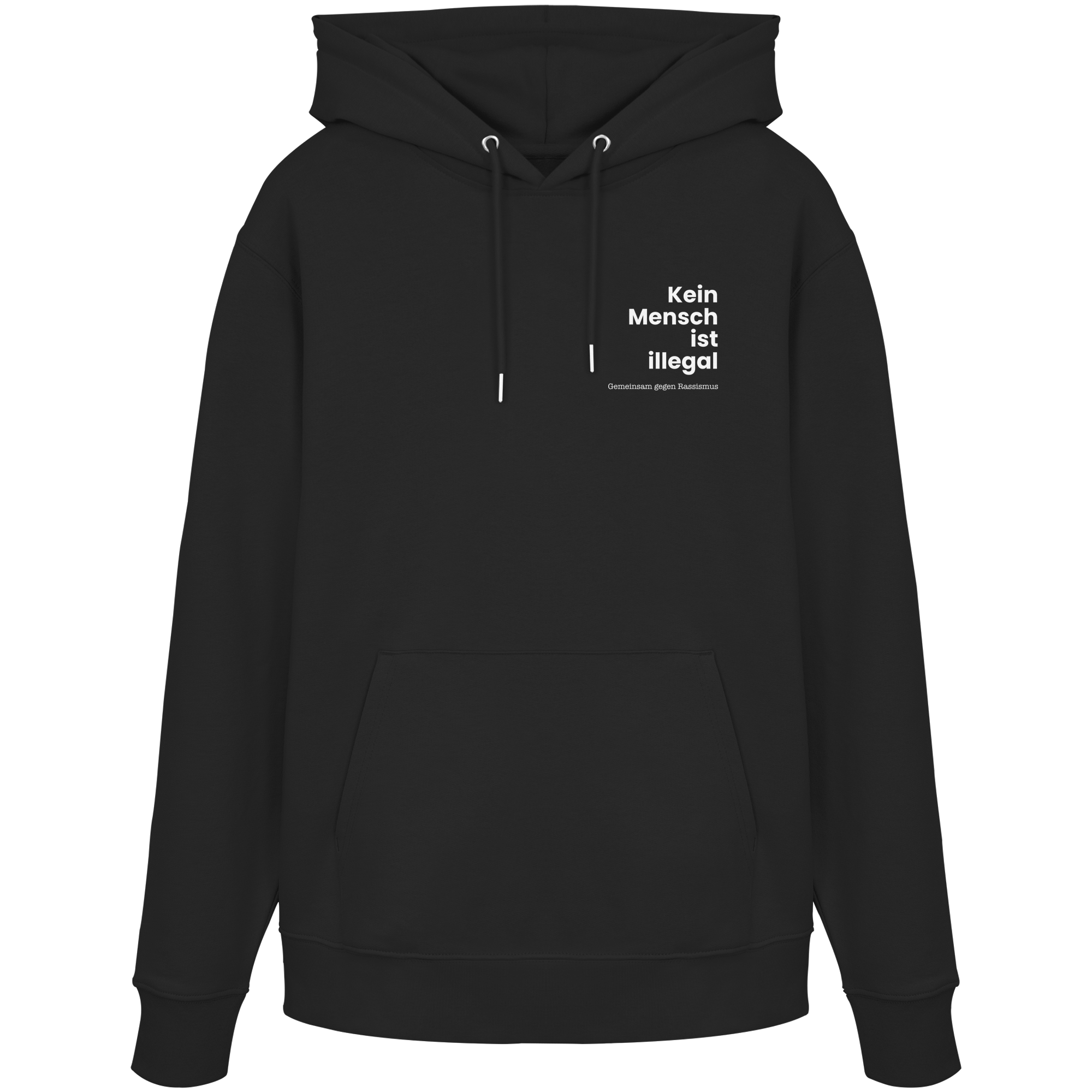 Kein Mensch ist illegal "Gemeinsam gegen Rassismus Edition" Brustprint - Organic Hoodie
