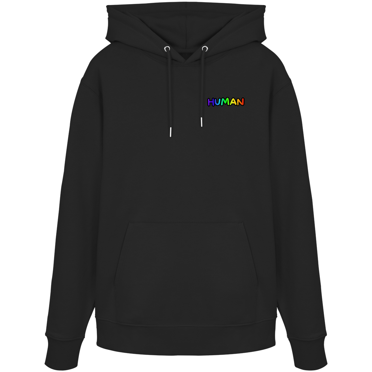 HUMAN in Regenbogen Farben "Bubble Edition" - Organic Hoodie