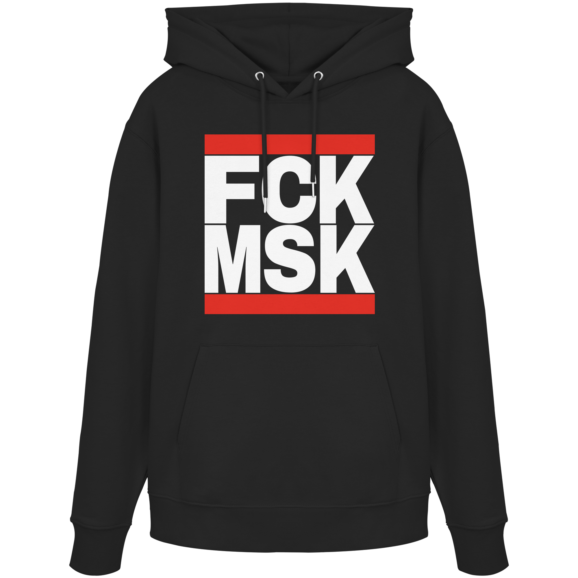 FCK MSK (weiße Schrift) - Organic Hoodie