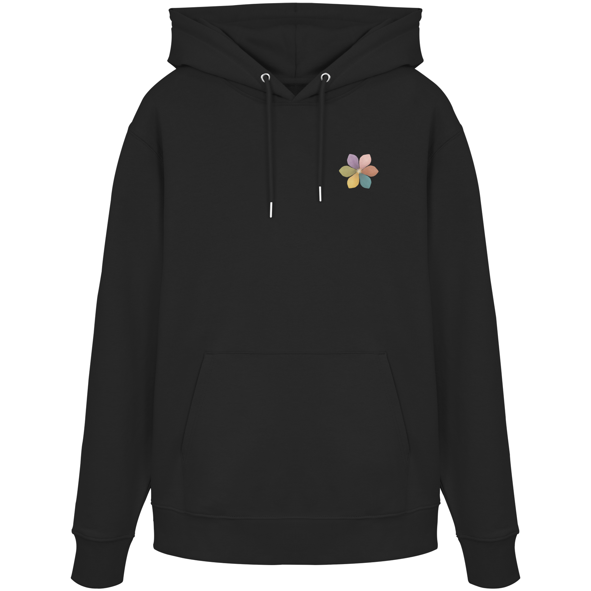 Ich sorge gut für mich "Achtsamkeitsblüte Edition" Backprint - Organic Hoodie