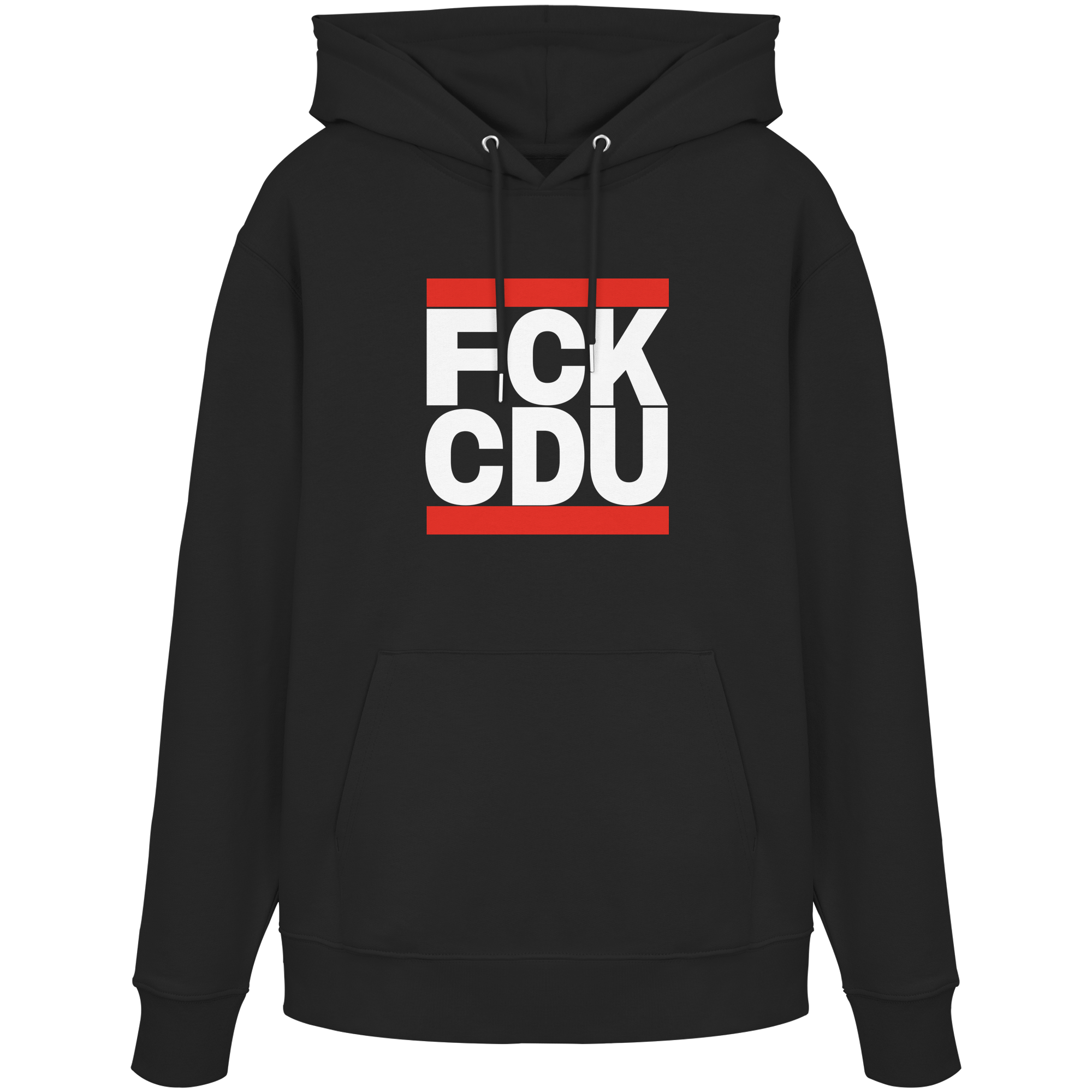 FCK CDU (weiße Schrift) - Organic Hoodie