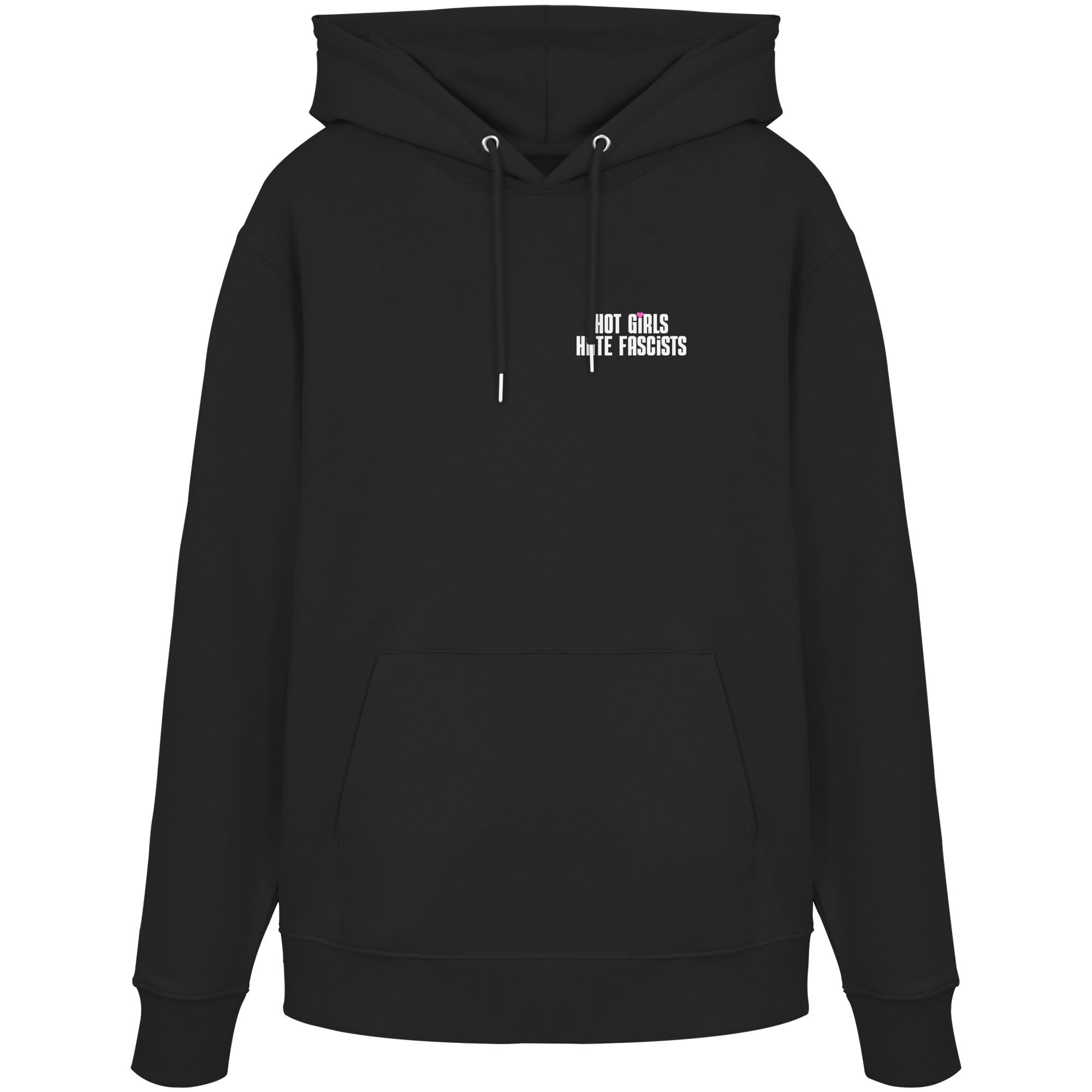 Hot Girls Hate Fascists (dunkel) - Organic Hoodie