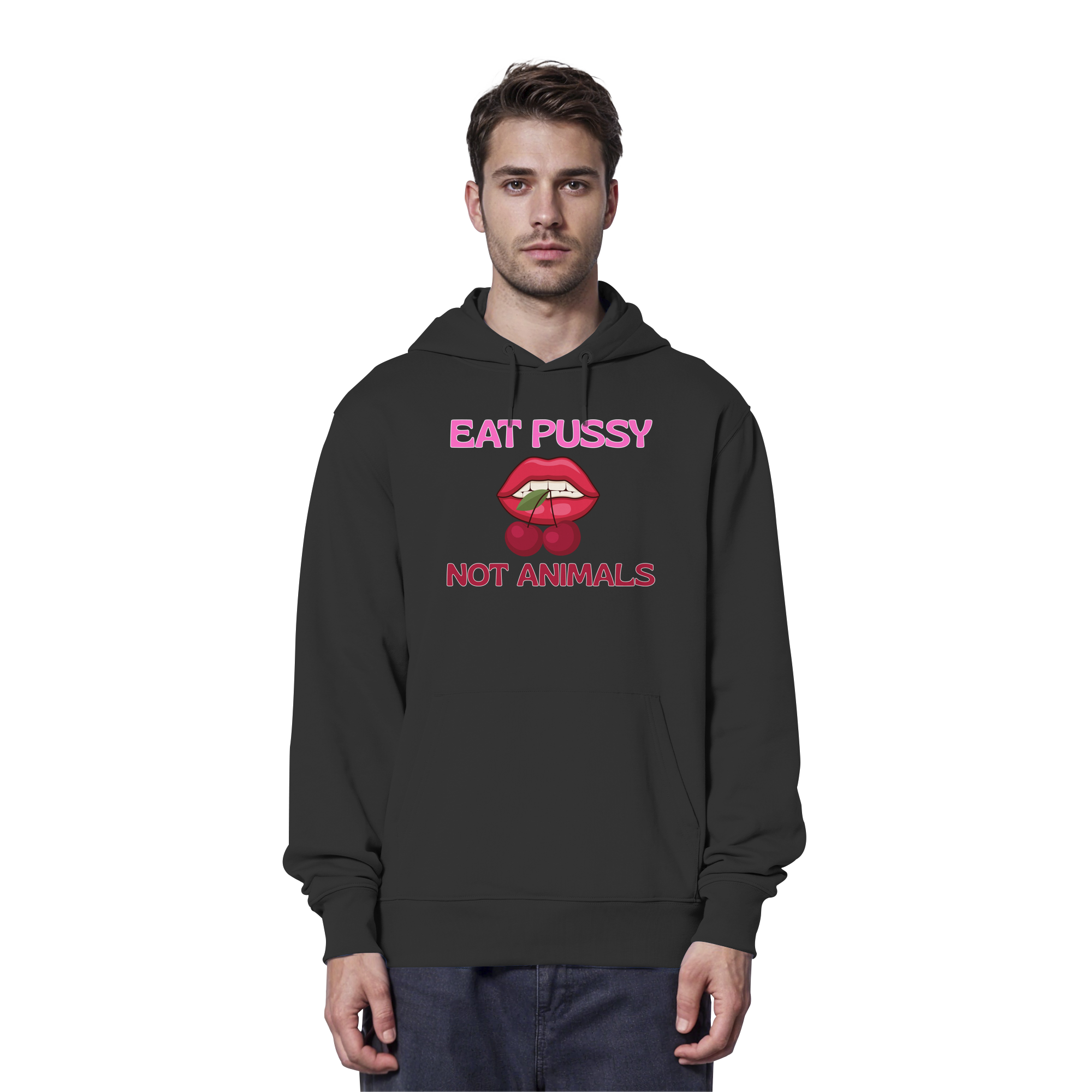 Eat Pussy Not Animals "Cherry Bite Edition" - Organic Hoodie