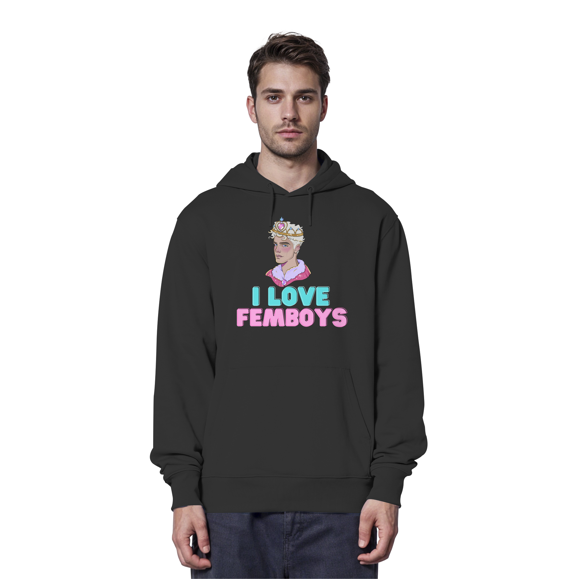 I Love Femboys "Royal Blush Edition" - Organic Hoodie