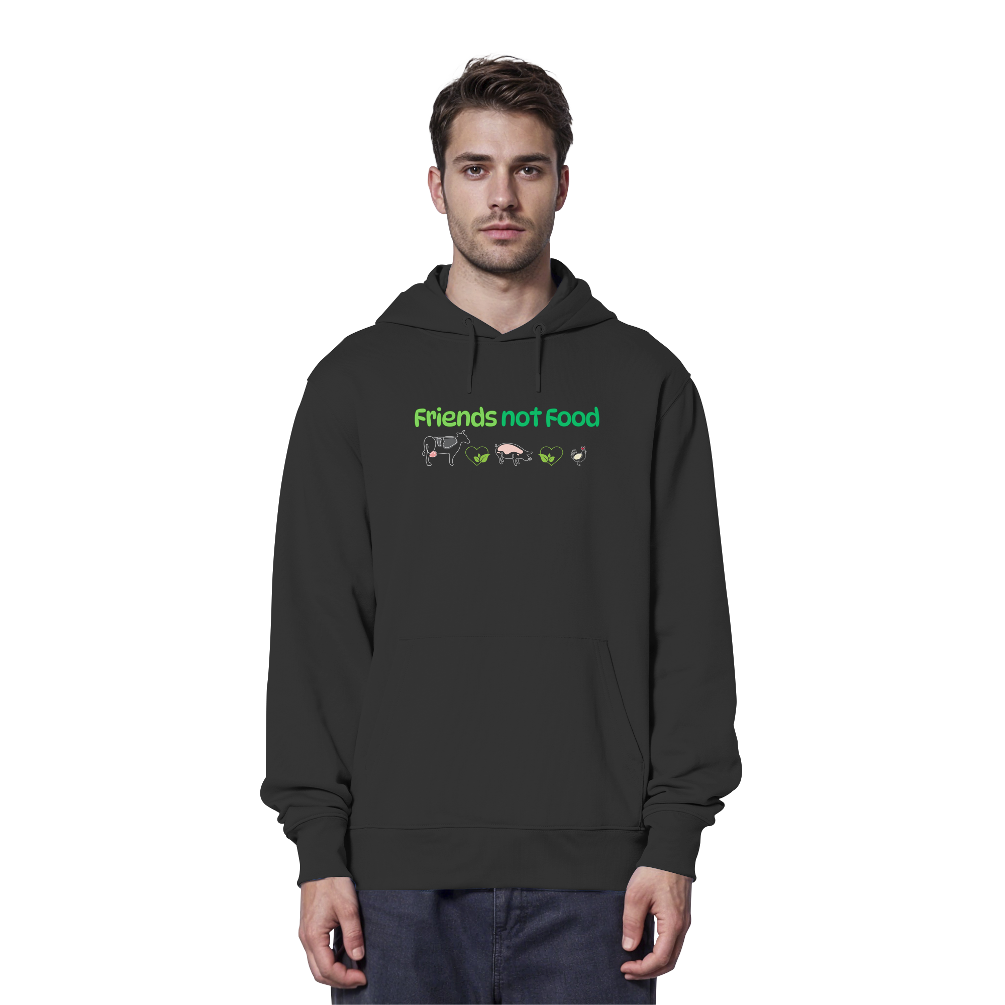 Friends Not Food - Organic Hoodie