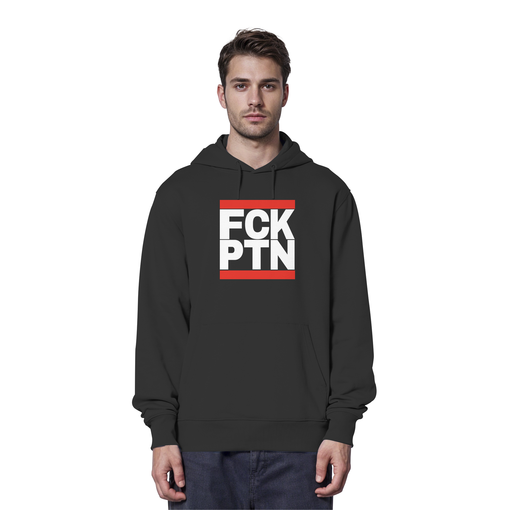 FCK PTN (weiße Schrift) - Organic Hoodie
