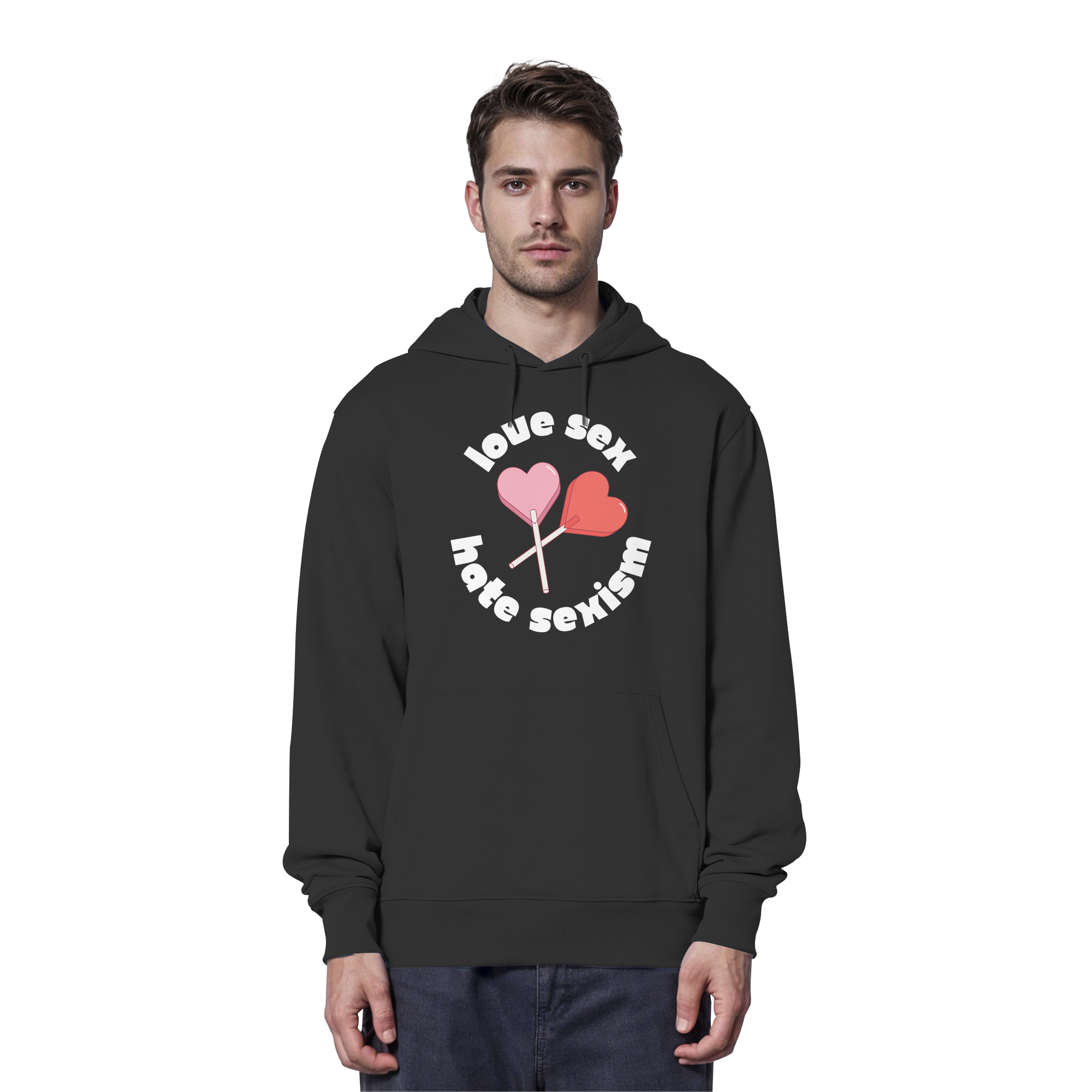 Love Sex Hate Sexism - Organic Hoodie