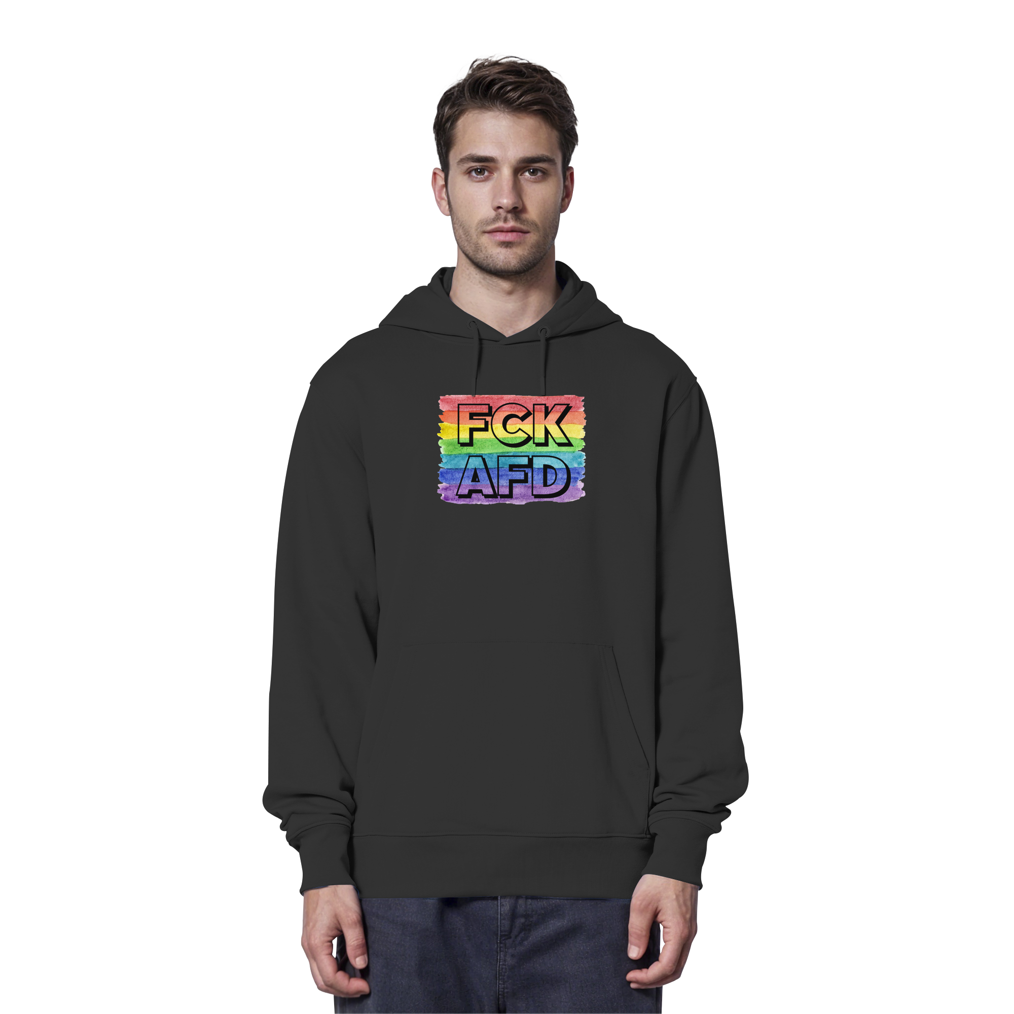 FCK AFD "Rainbow Resistance Edition" - Organic Hoodie