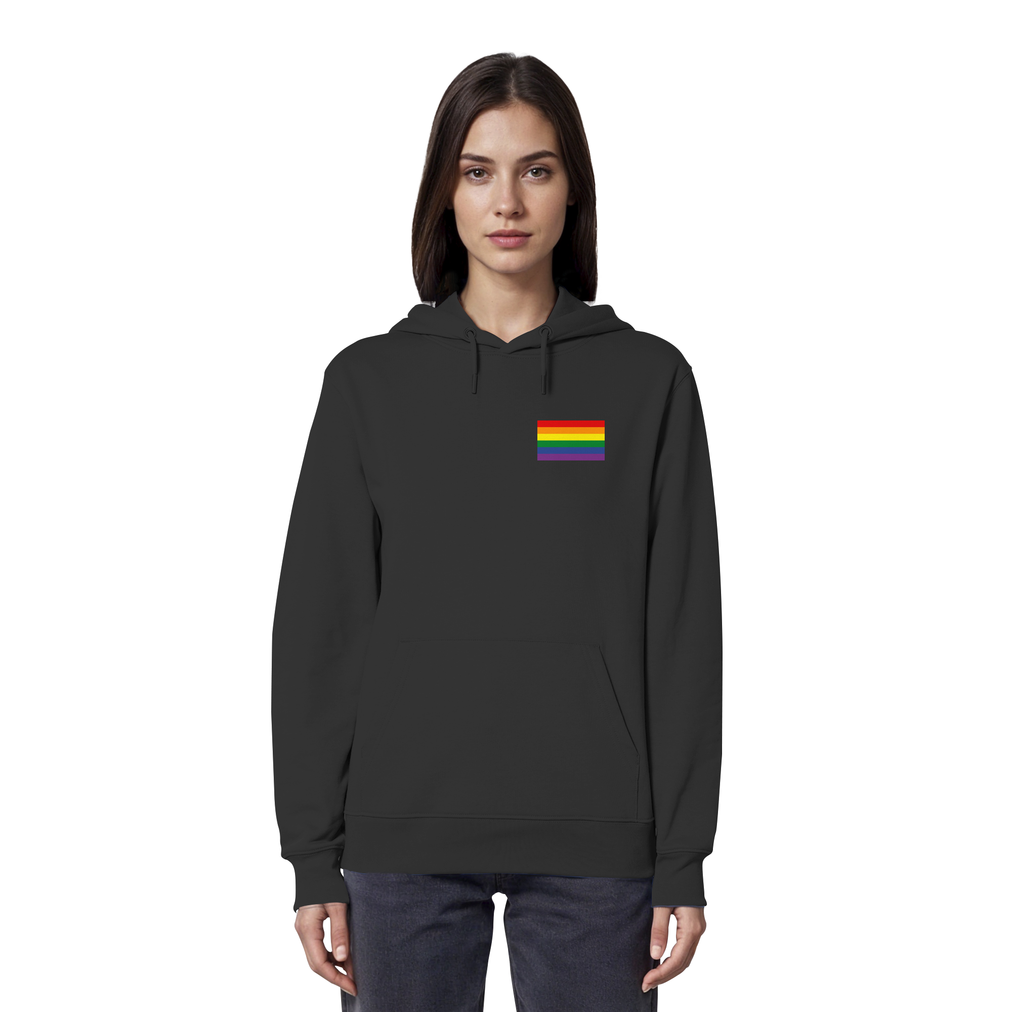 Regenbogen Pride Flag - Organic Hoodie