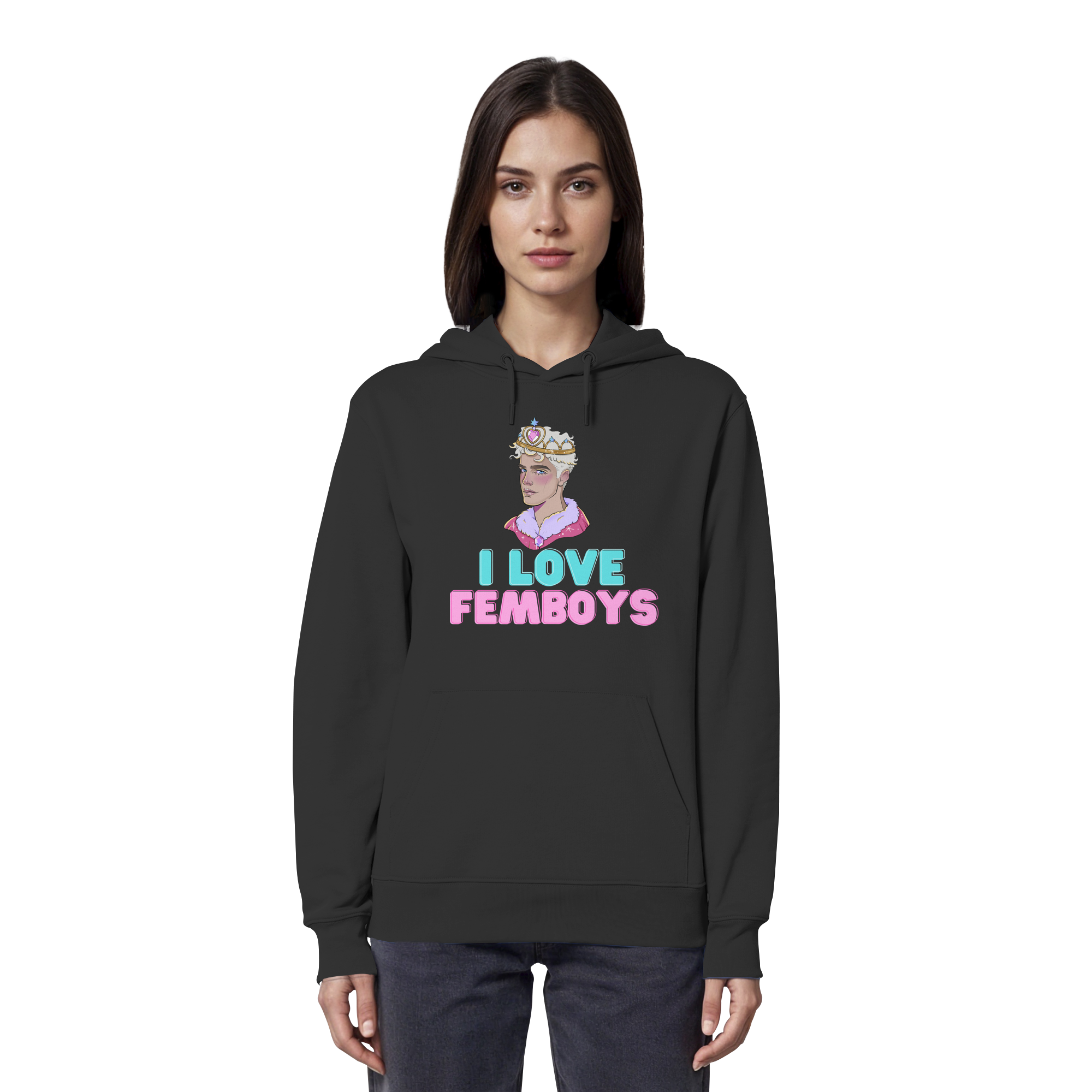 I Love Femboys "Royal Blush Edition" - Organic Hoodie