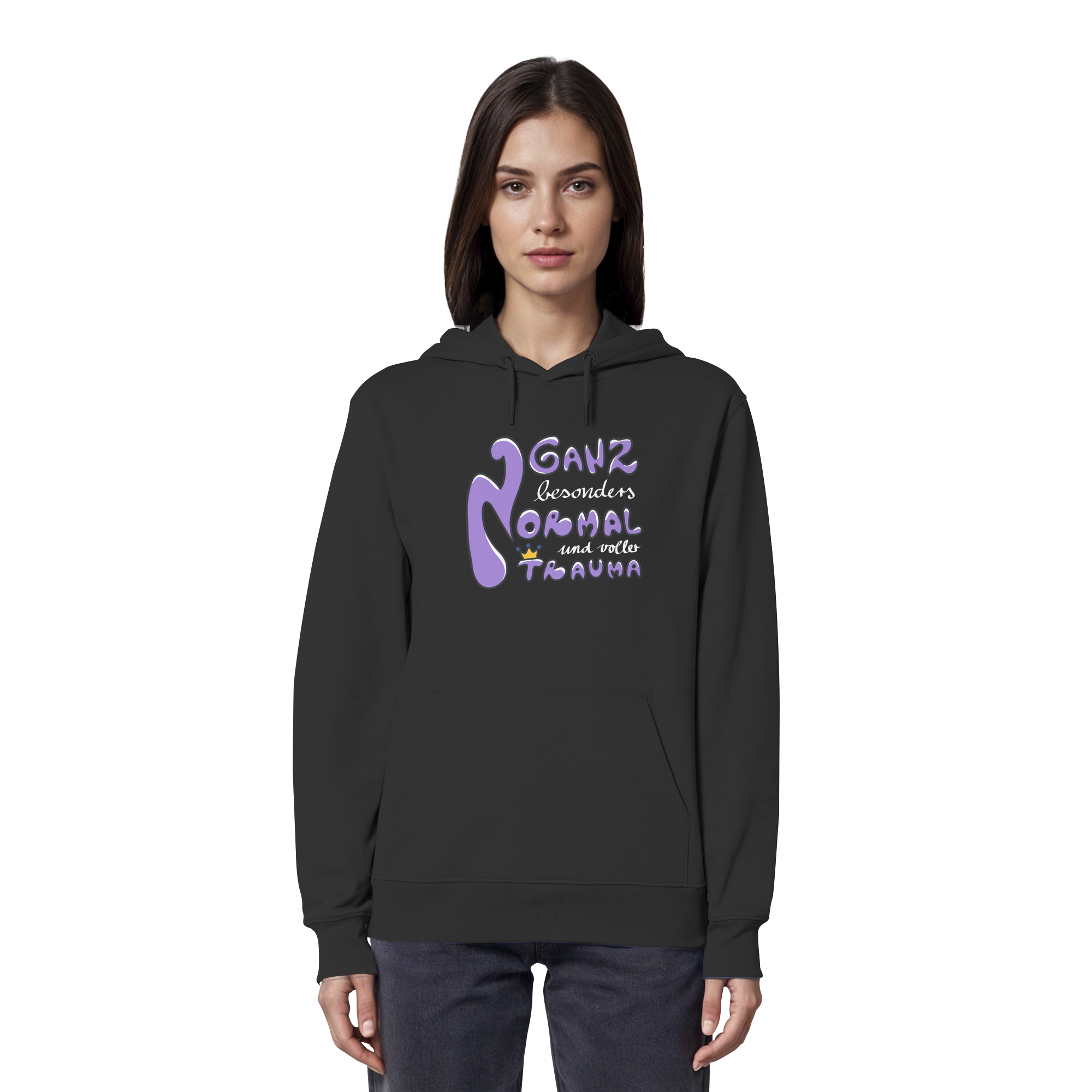 Ganz besonders Normal und voller Trauma "Lila Edition" - Organic Hoodie
