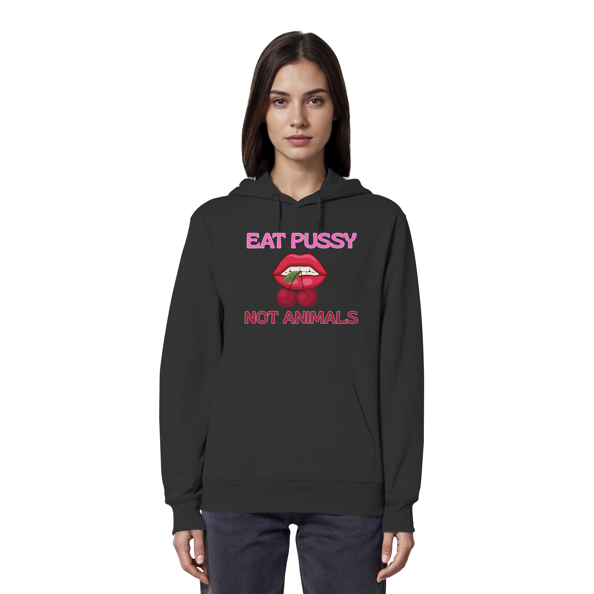 Eat Pussy Not Animals "Cherry Bite Edition" - Organic Hoodie