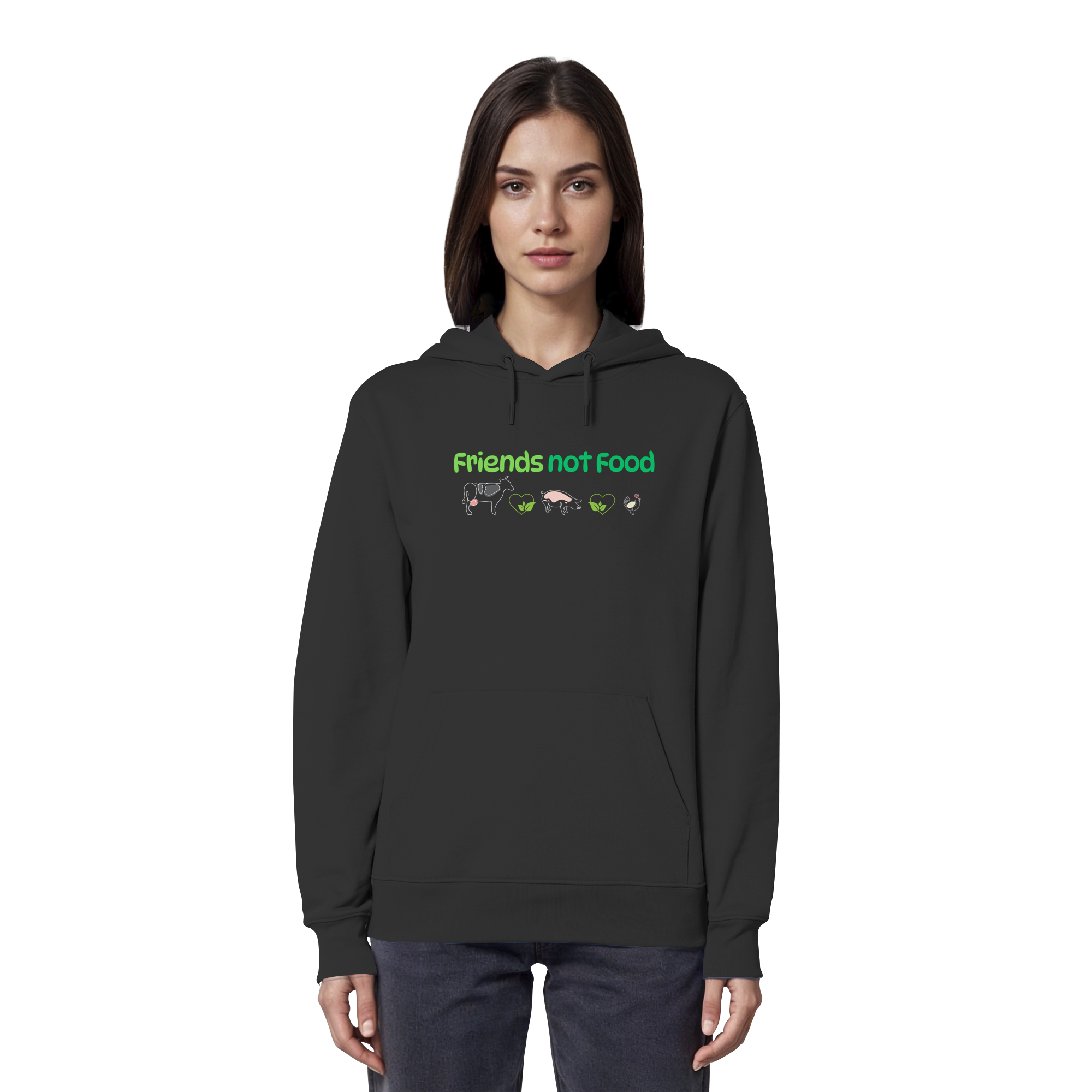 Friends Not Food - Organic Hoodie