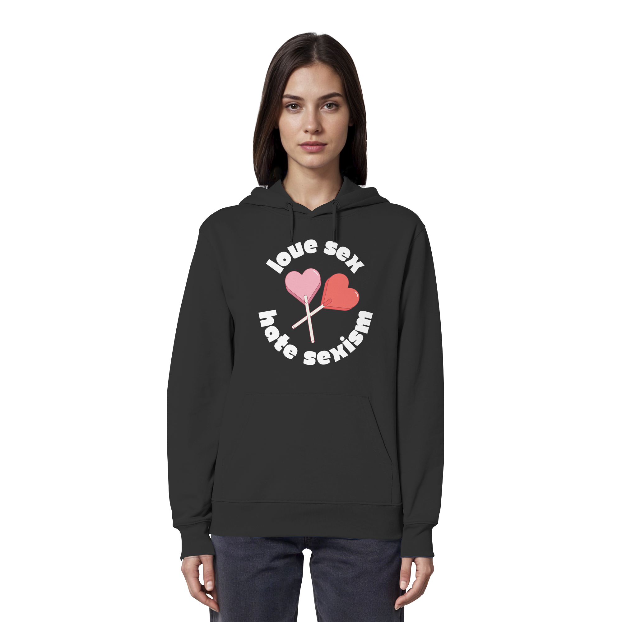 Love Sex Hate Sexism - Organic Hoodie