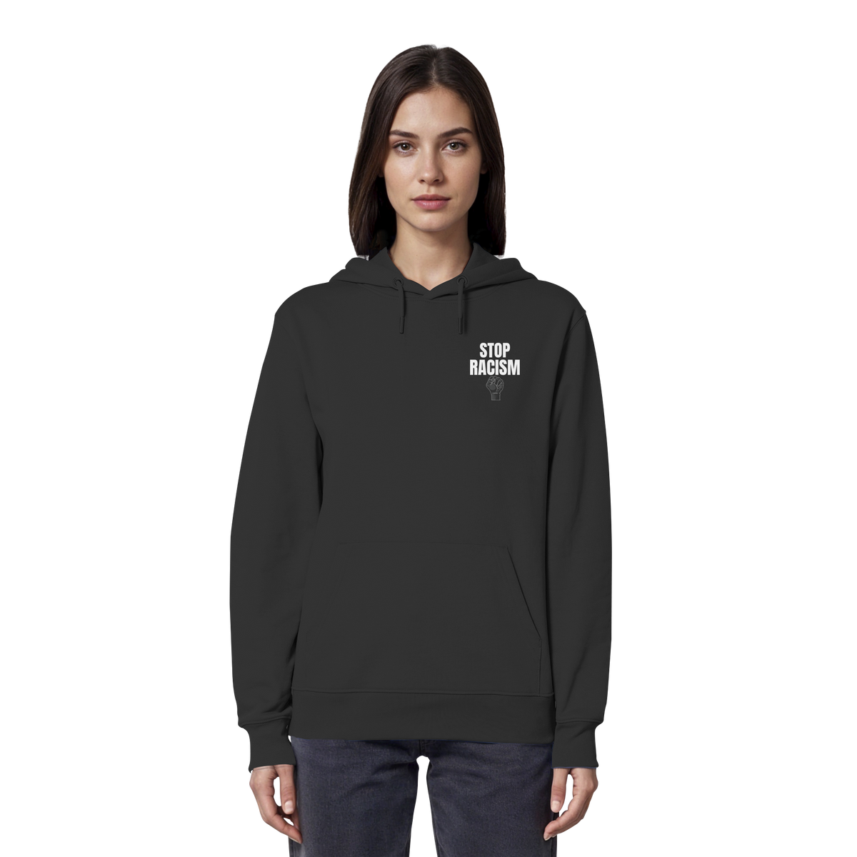 Stop Racism "Raised Fist Edition" - Organic Hoodie