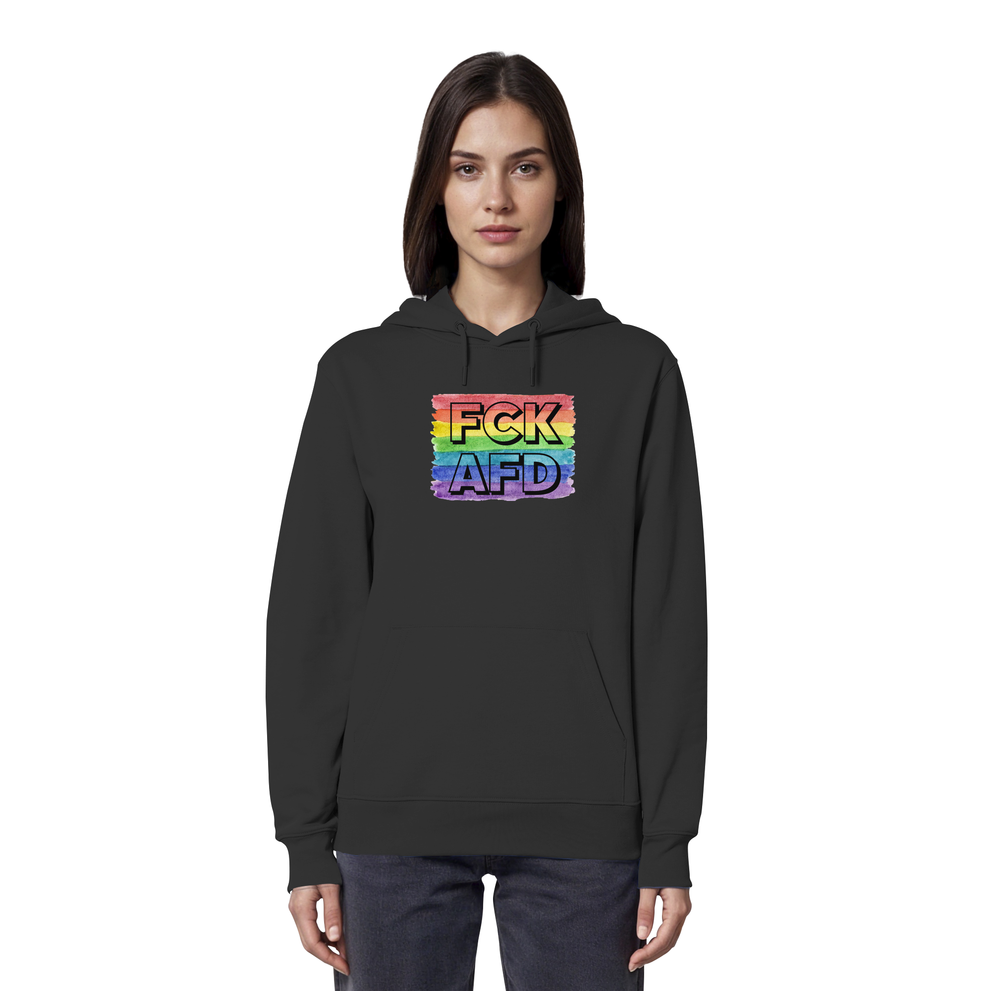 FCK AFD "Rainbow Resistance Edition" - Organic Hoodie