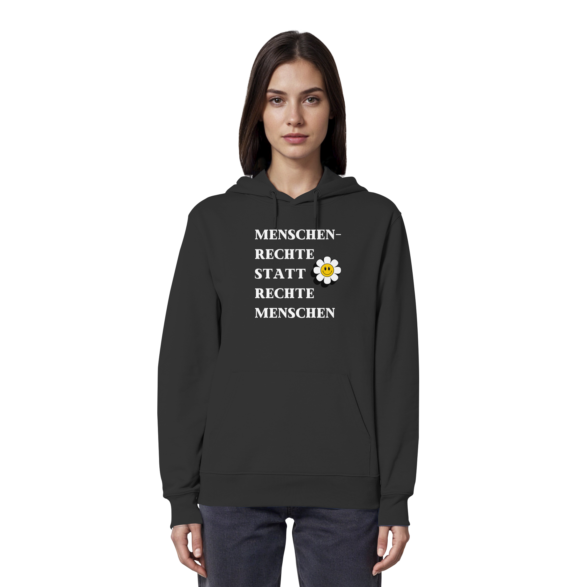 Menschenrechte statt rechte Menschen - Organic Hoodie