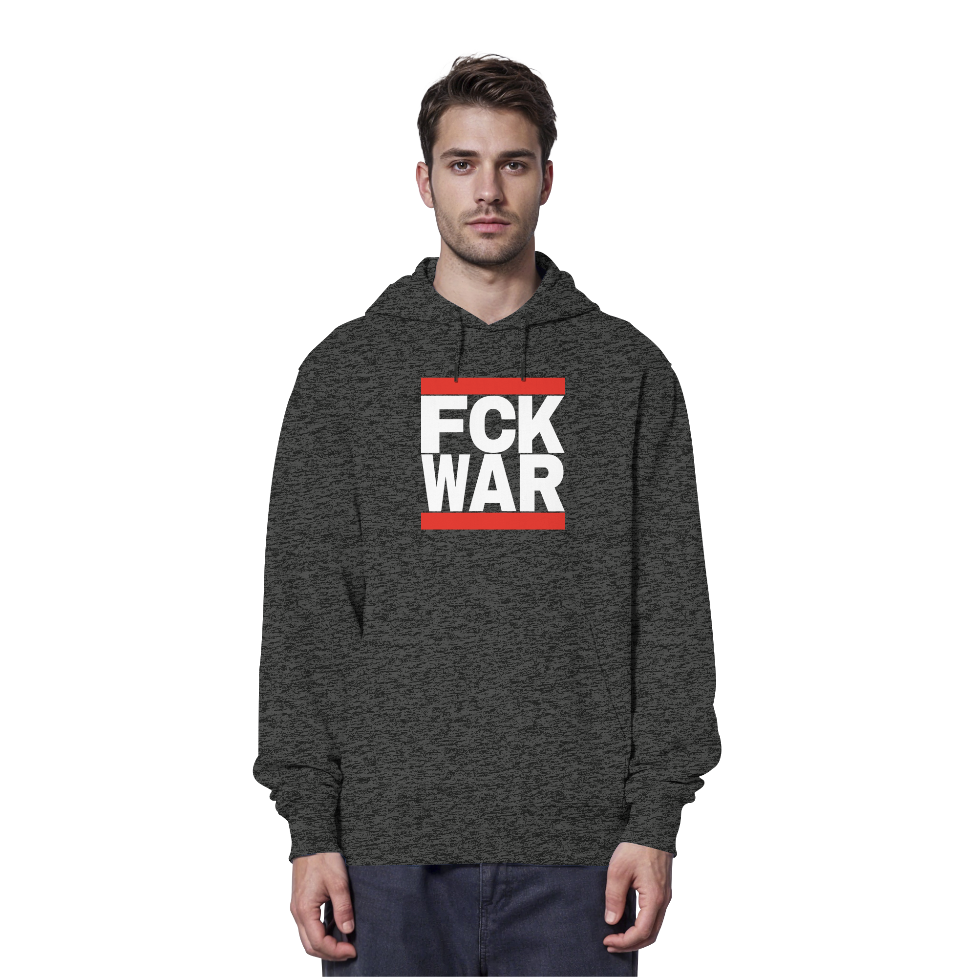 FCK WAR (weiße Schrift) - Organic Hoodie