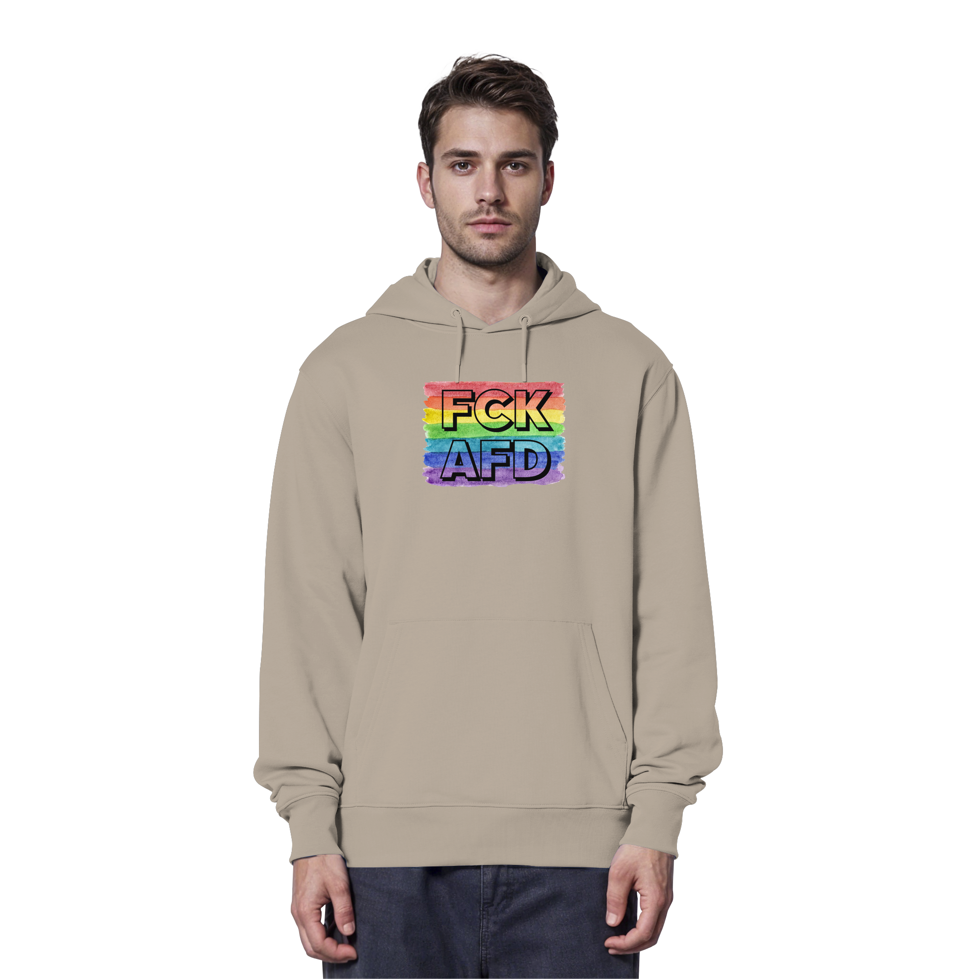 FCK AFD "Rainbow Resistance Edition" - Organic Hoodie