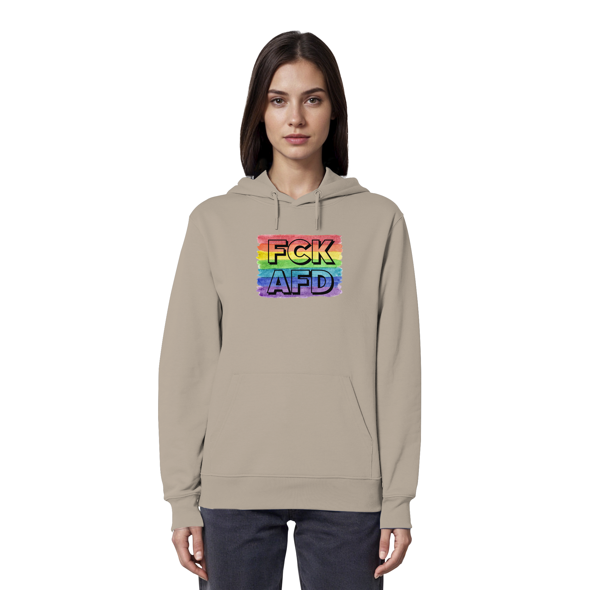 FCK AFD "Rainbow Resistance Edition" - Organic Hoodie