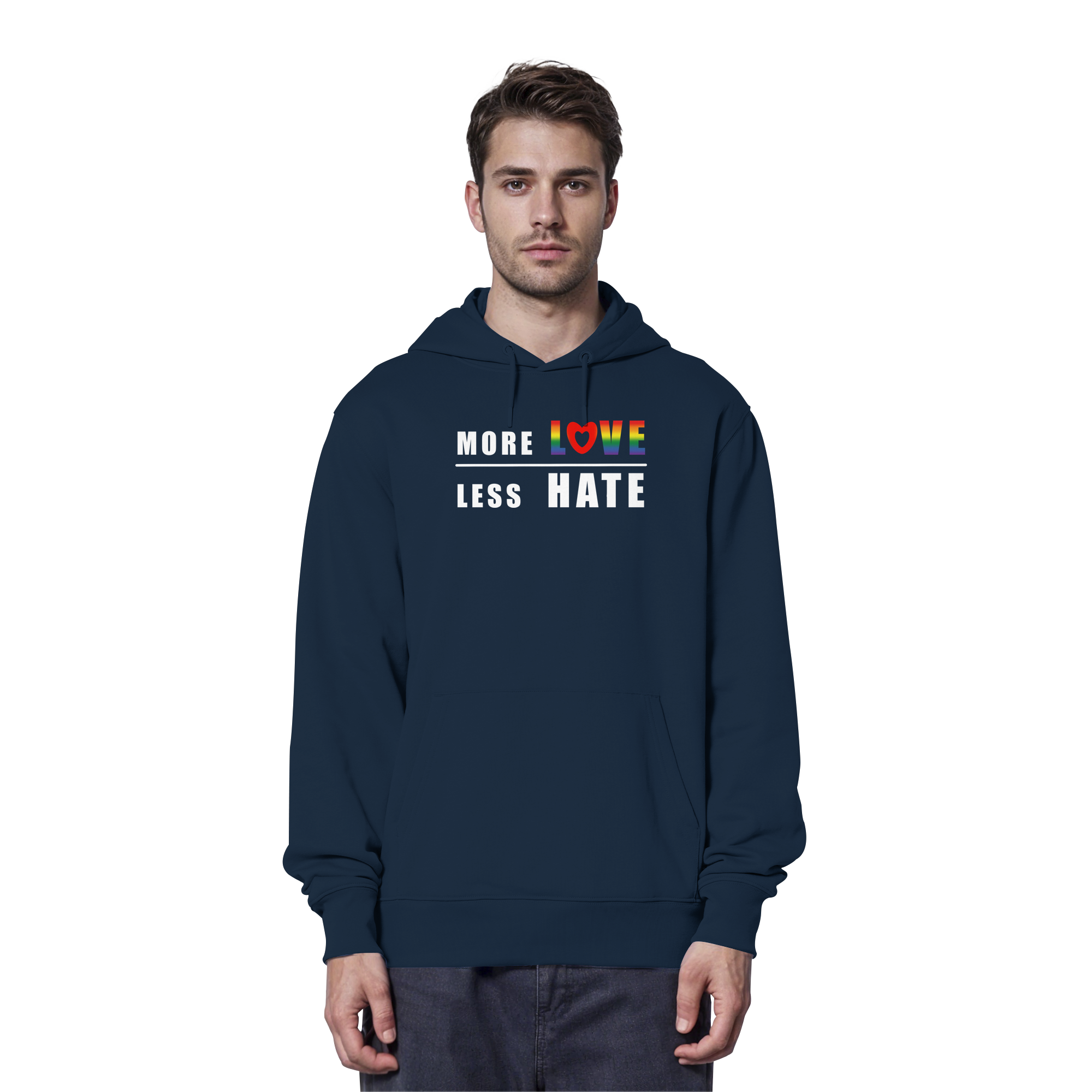 More Love Less Hate "Rainbow Edition" - Organic Hoodie