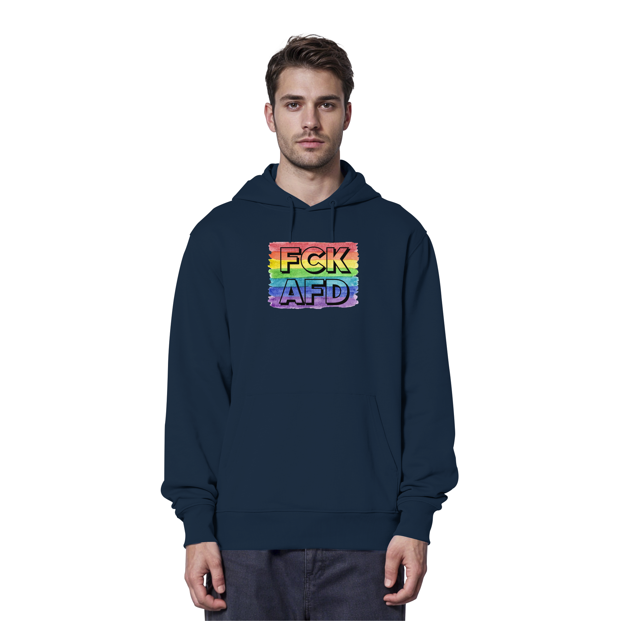 FCK AFD "Rainbow Resistance Edition" - Organic Hoodie