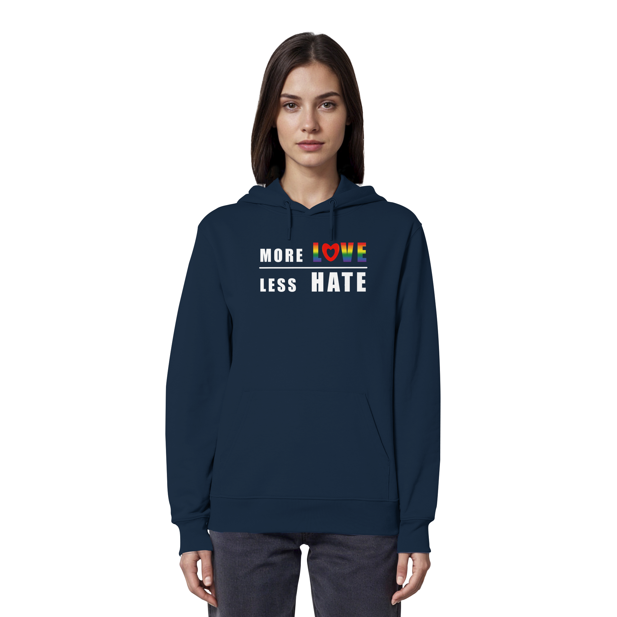 More Love Less Hate "Rainbow Edition" - Organic Hoodie