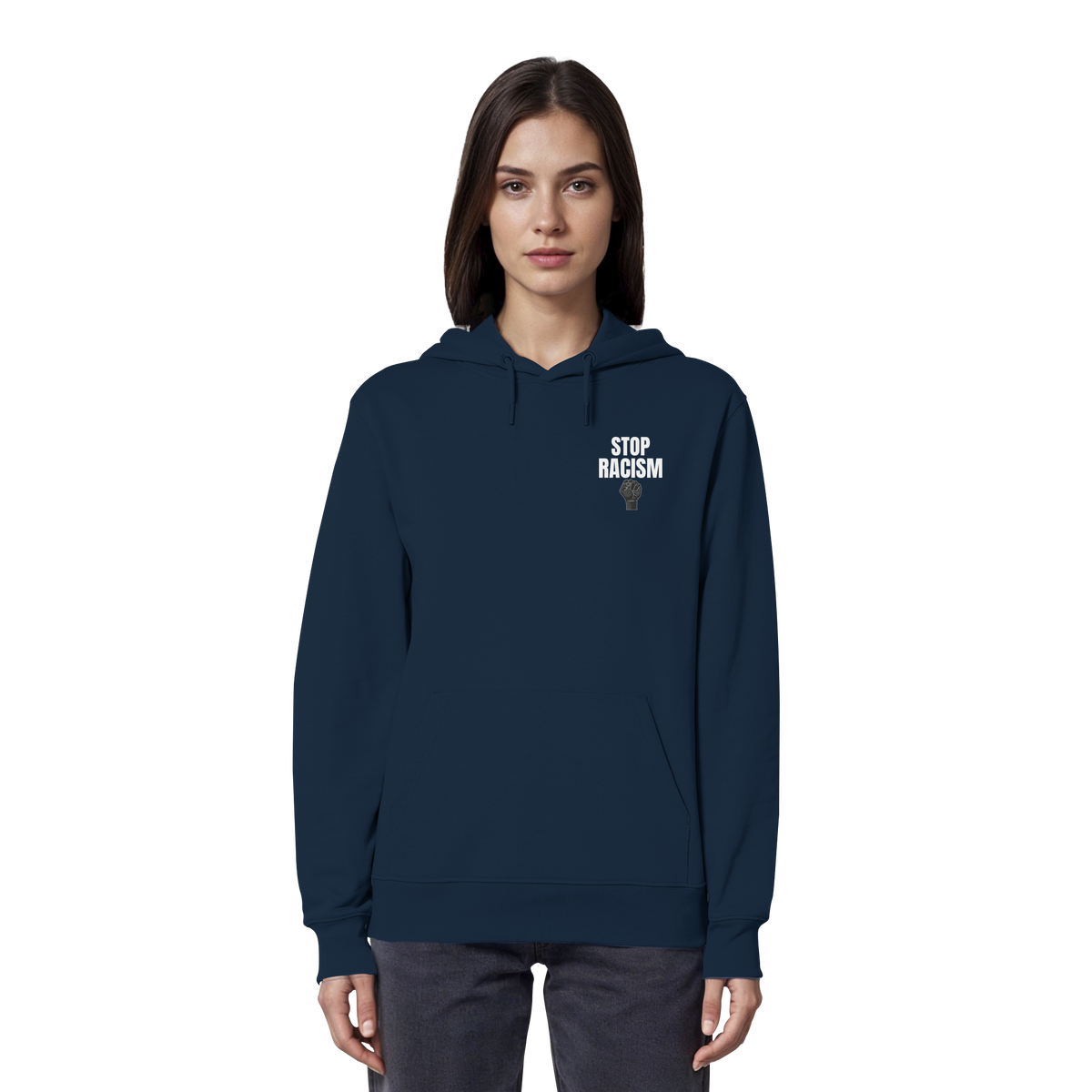 Stop Racism "Raised Fist Edition" - Organic Hoodie