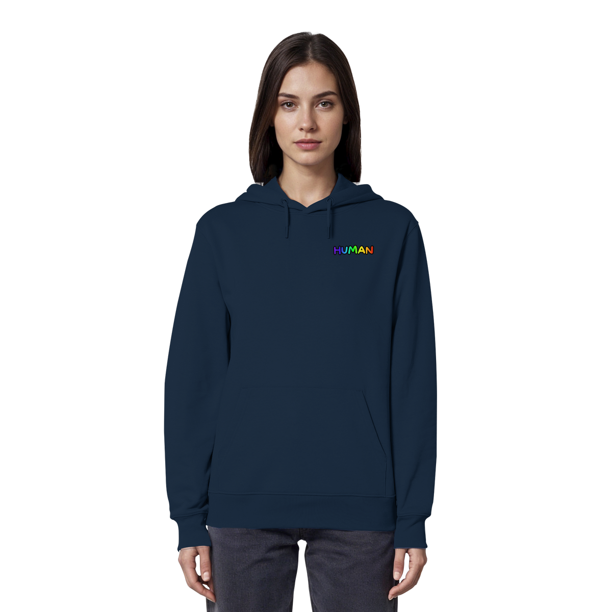 HUMAN in Regenbogen Farben "Bubble Edition" - Organic Hoodie