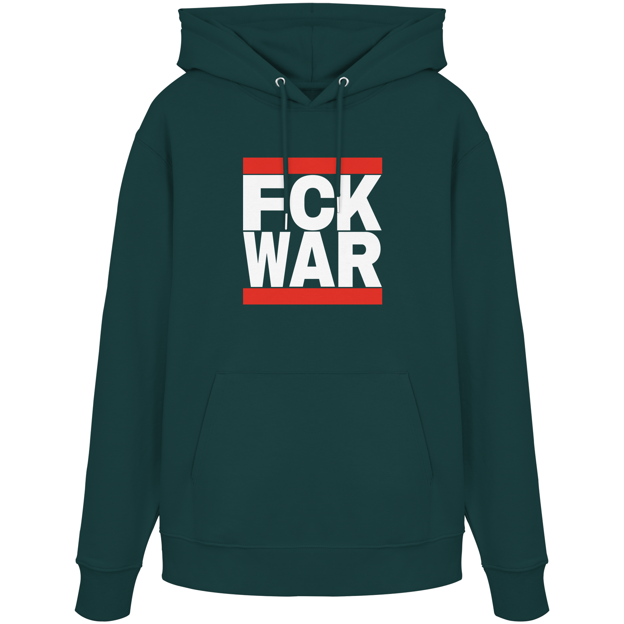 FCK WAR (weiße Schrift) - Organic Hoodie