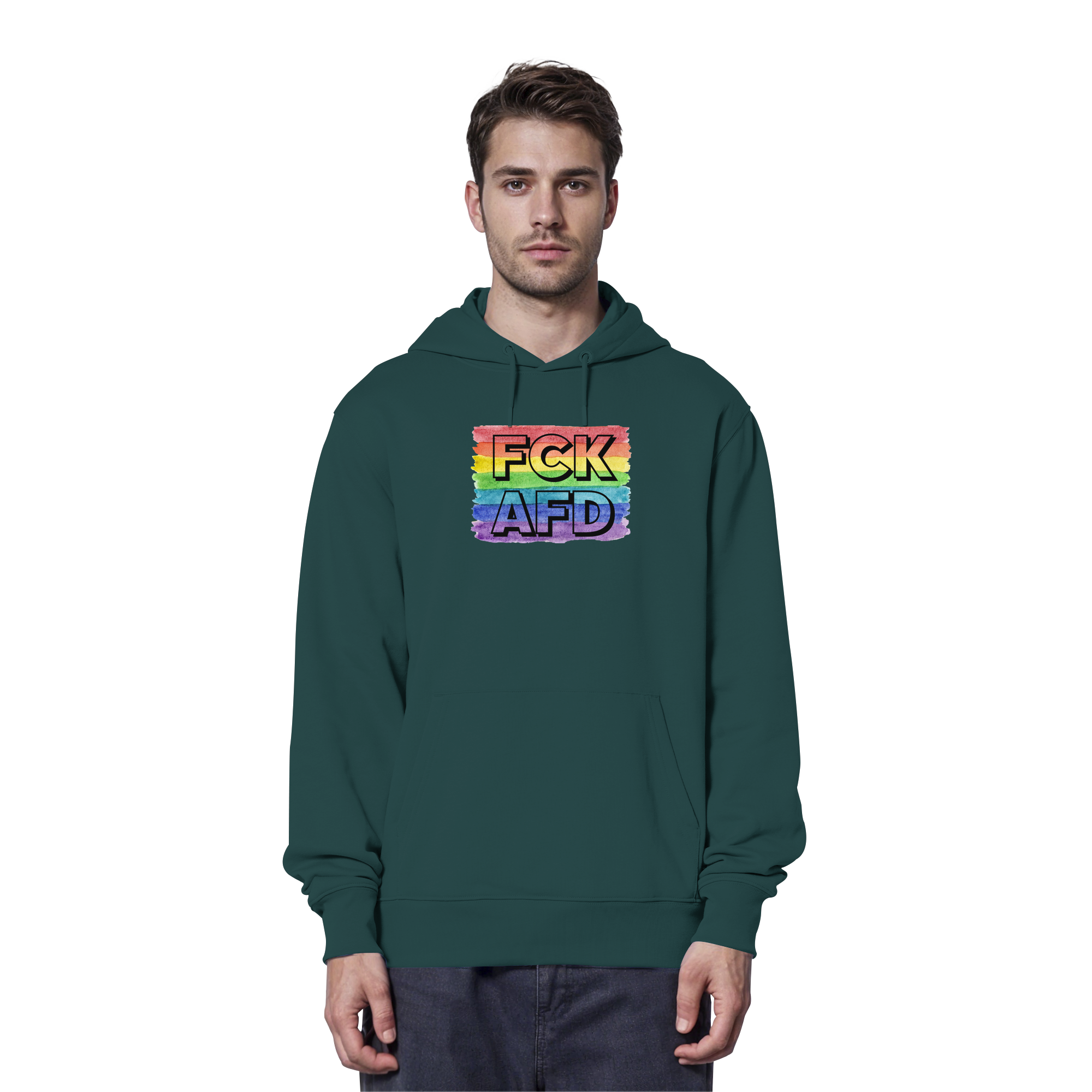 FCK AFD "Rainbow Resistance Edition" - Organic Hoodie