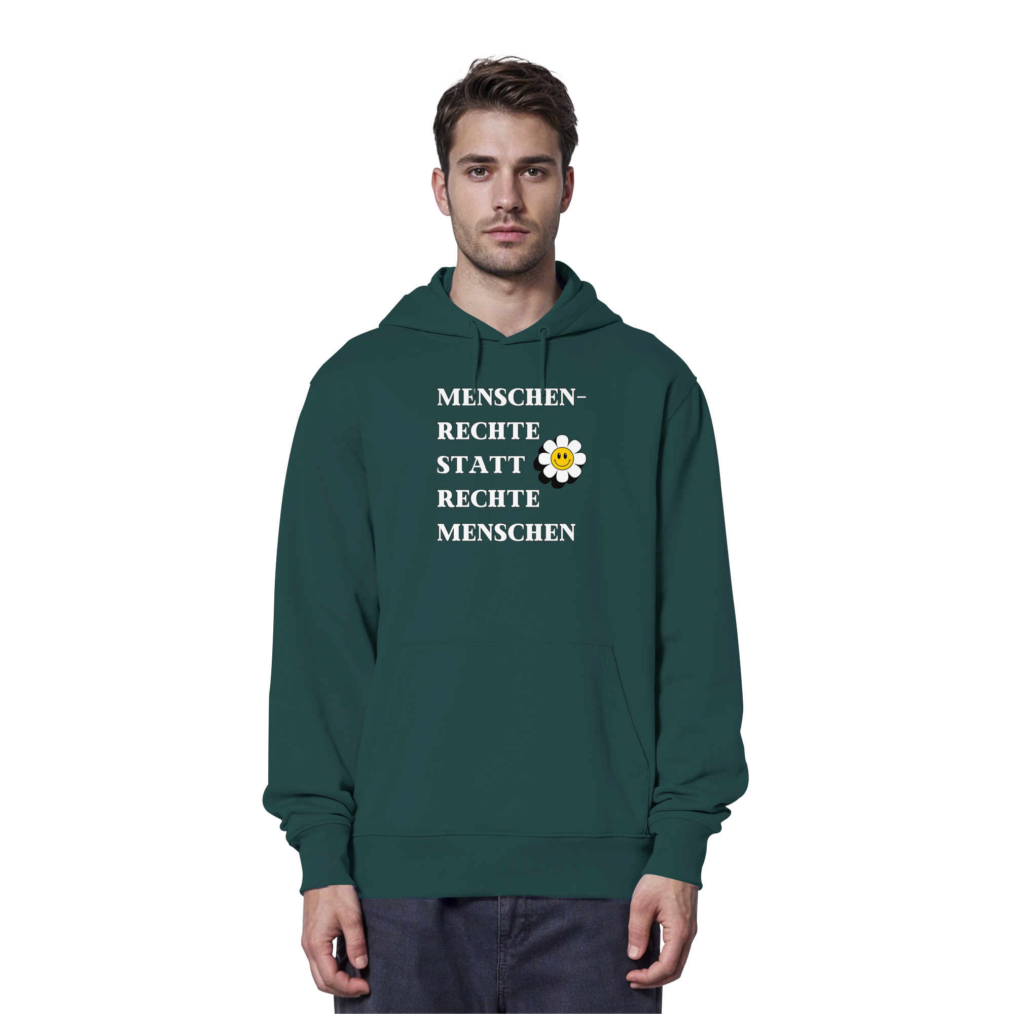 Menschenrechte statt rechte Menschen - Organic Hoodie