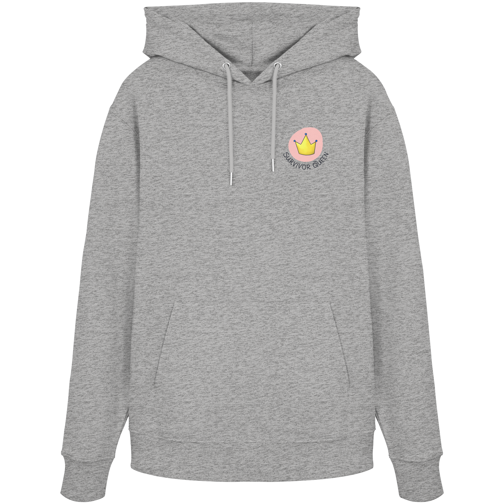 Survivor Queens Logo "Schriftzug Edition" Brustprint (hell) - Organic Hoodie